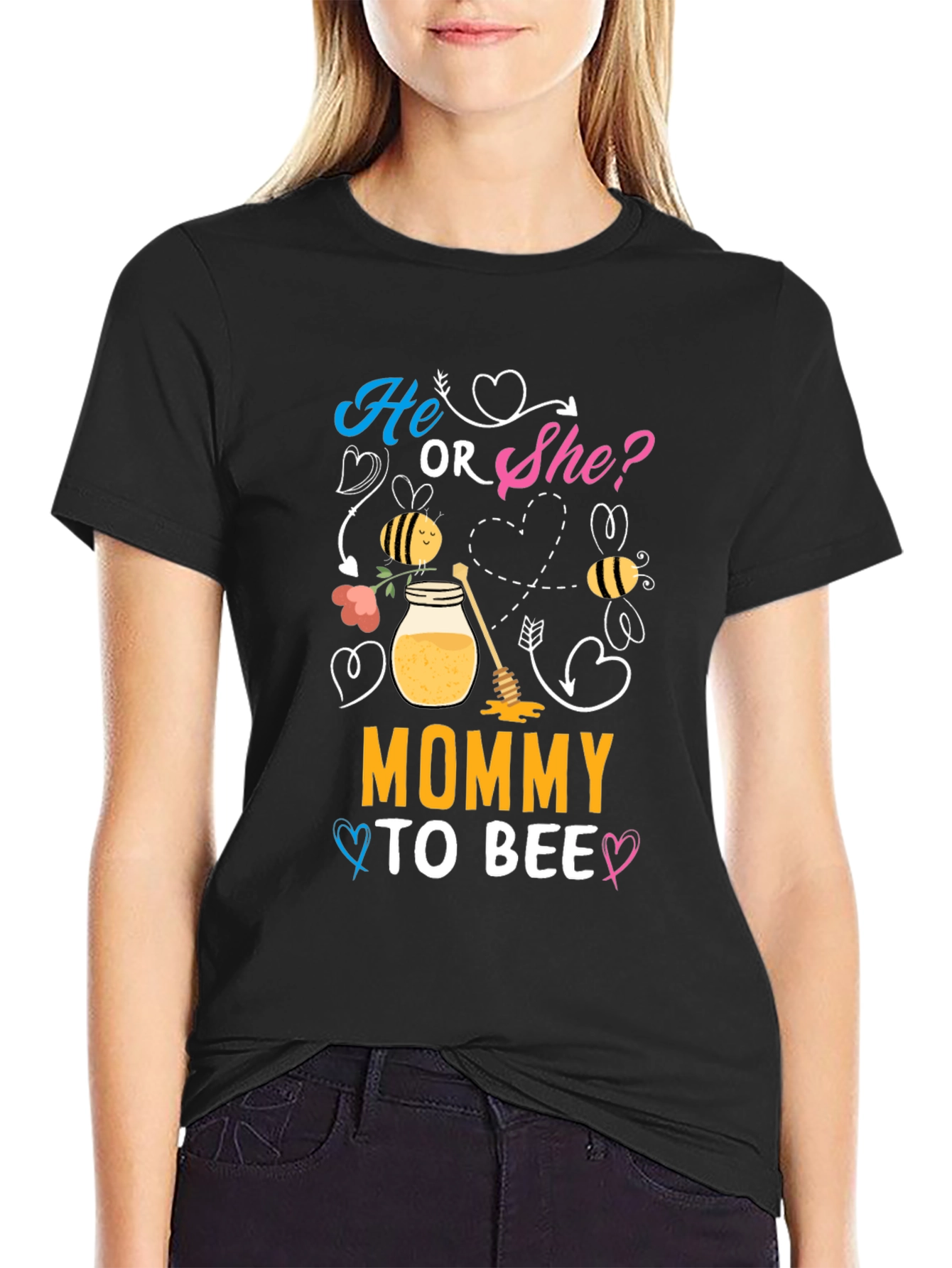 Mommy To Bee T-Shirt Gender Reveal Tee