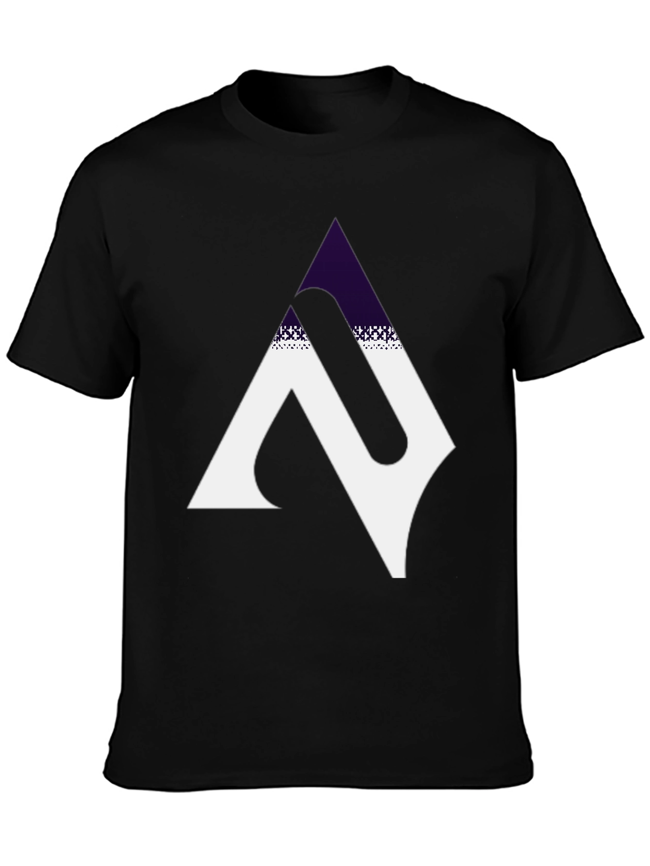 Modern Geometric Graphic Black T-Shirt