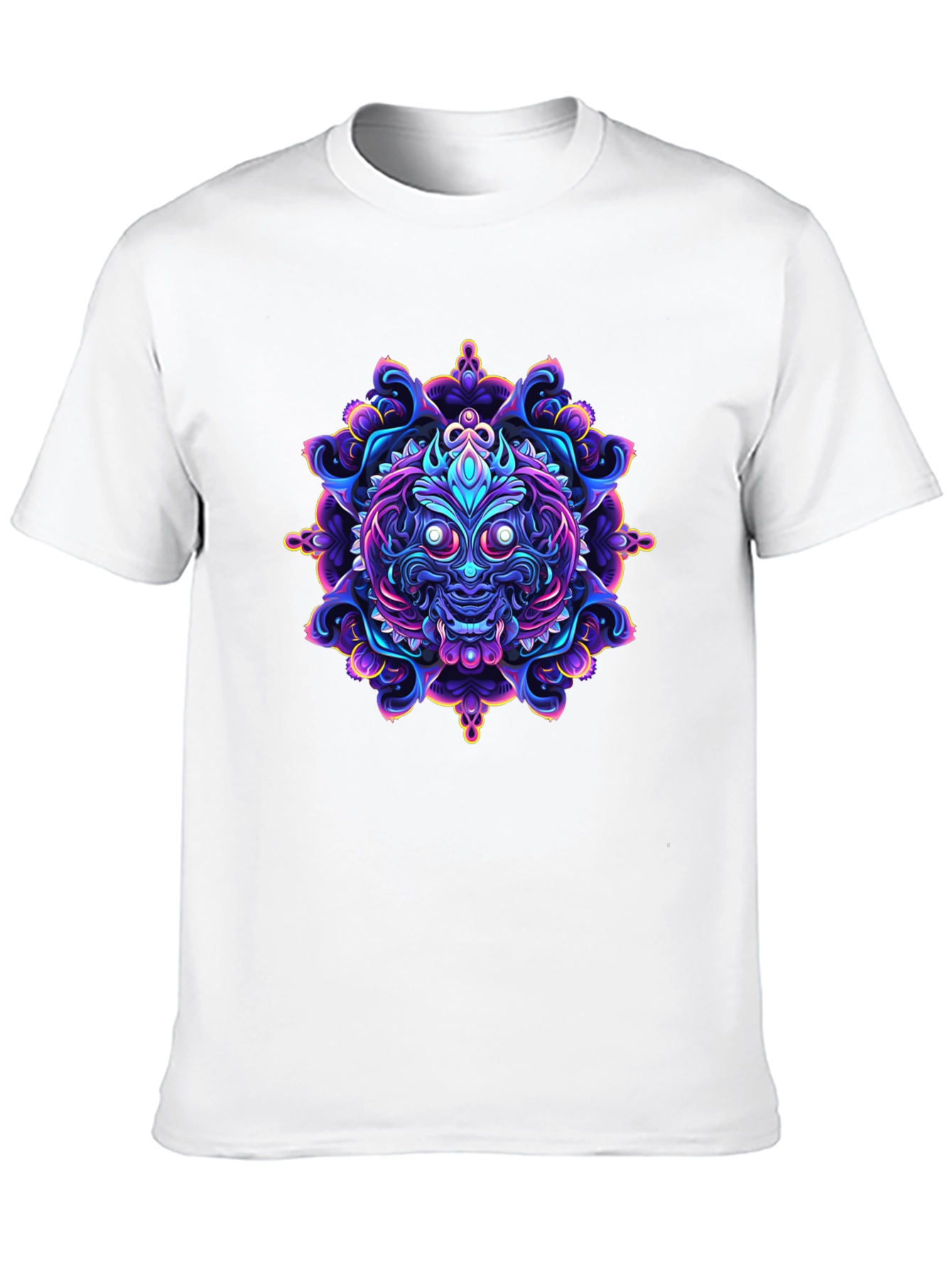 Vibrant Mandala Art Black T-Shirt