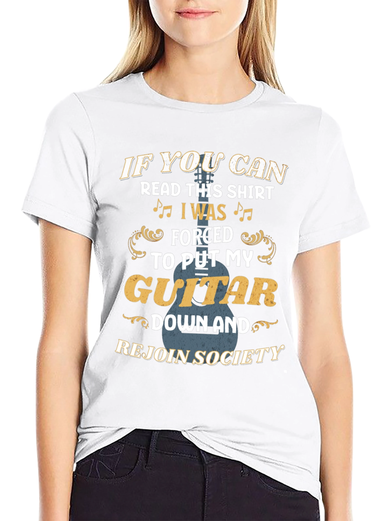 Guitar Lover Graphic Tee: If You Can Read This...
