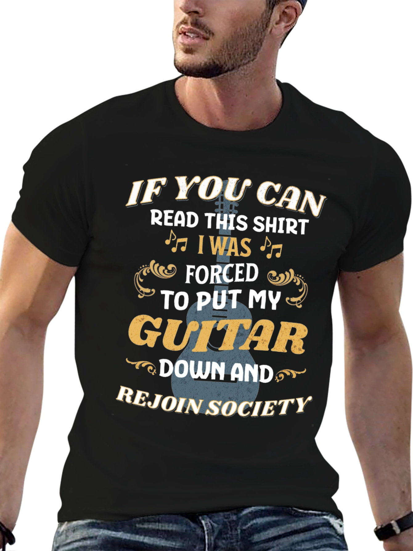 Guitar Lover Graphic Tee: If You Can Read This...