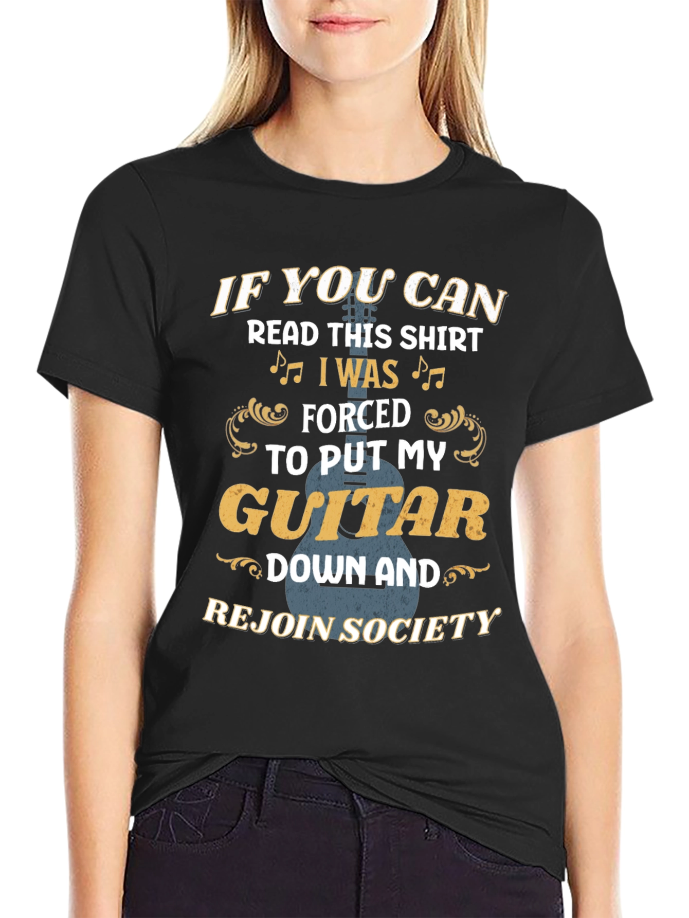 Guitar Lover Graphic Tee: If You Can Read This...