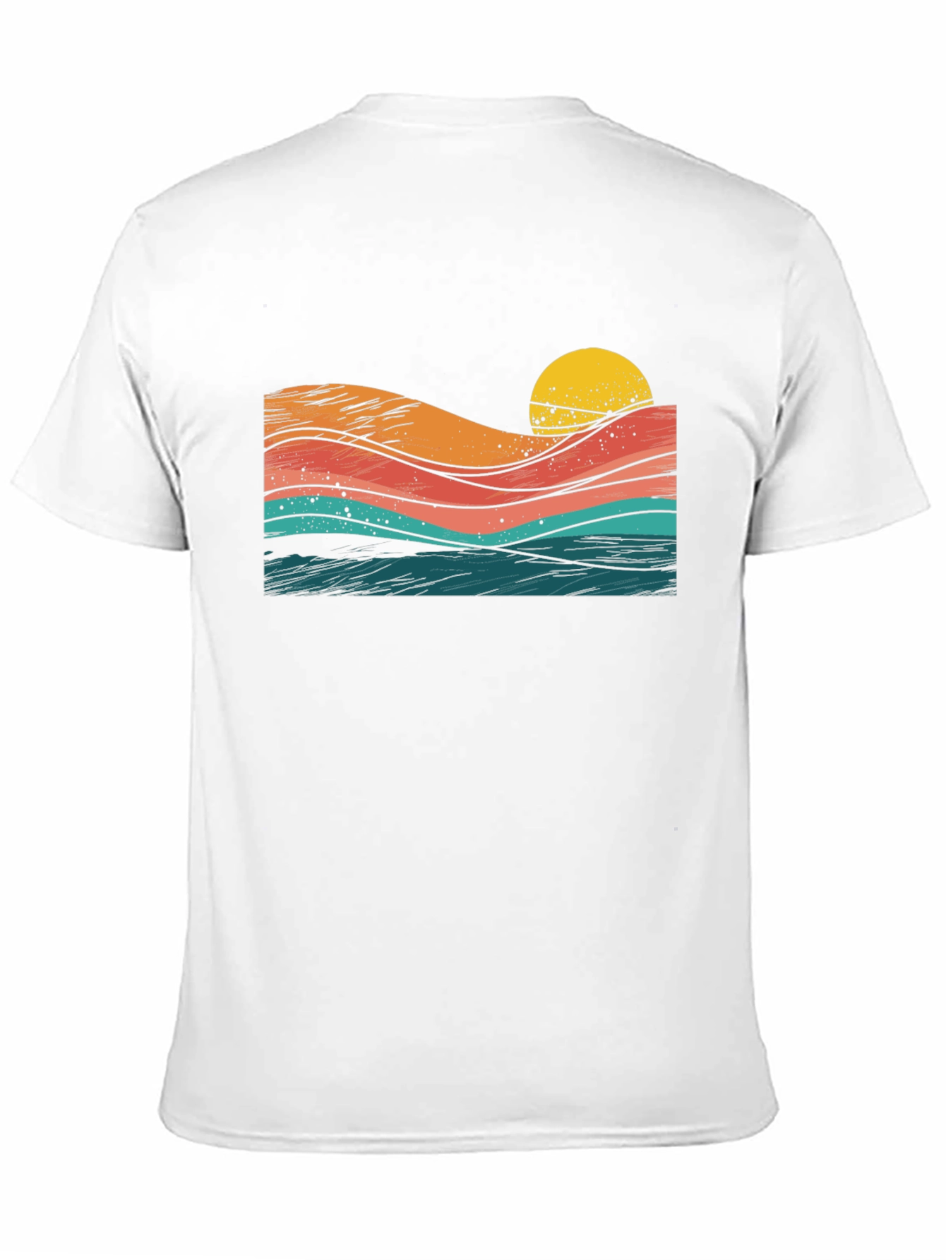 Retro Sunset Waves Graphic Tee