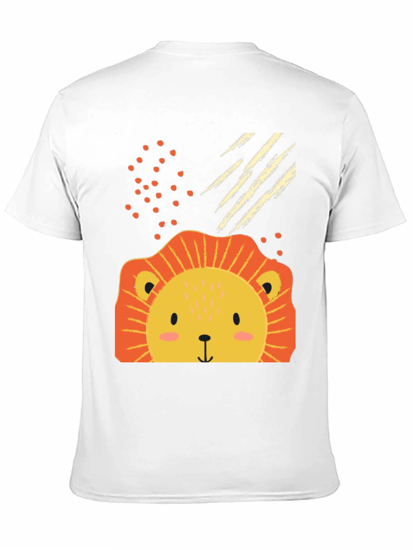 Cute Lion Graphic Tee - Black Cotton Blend