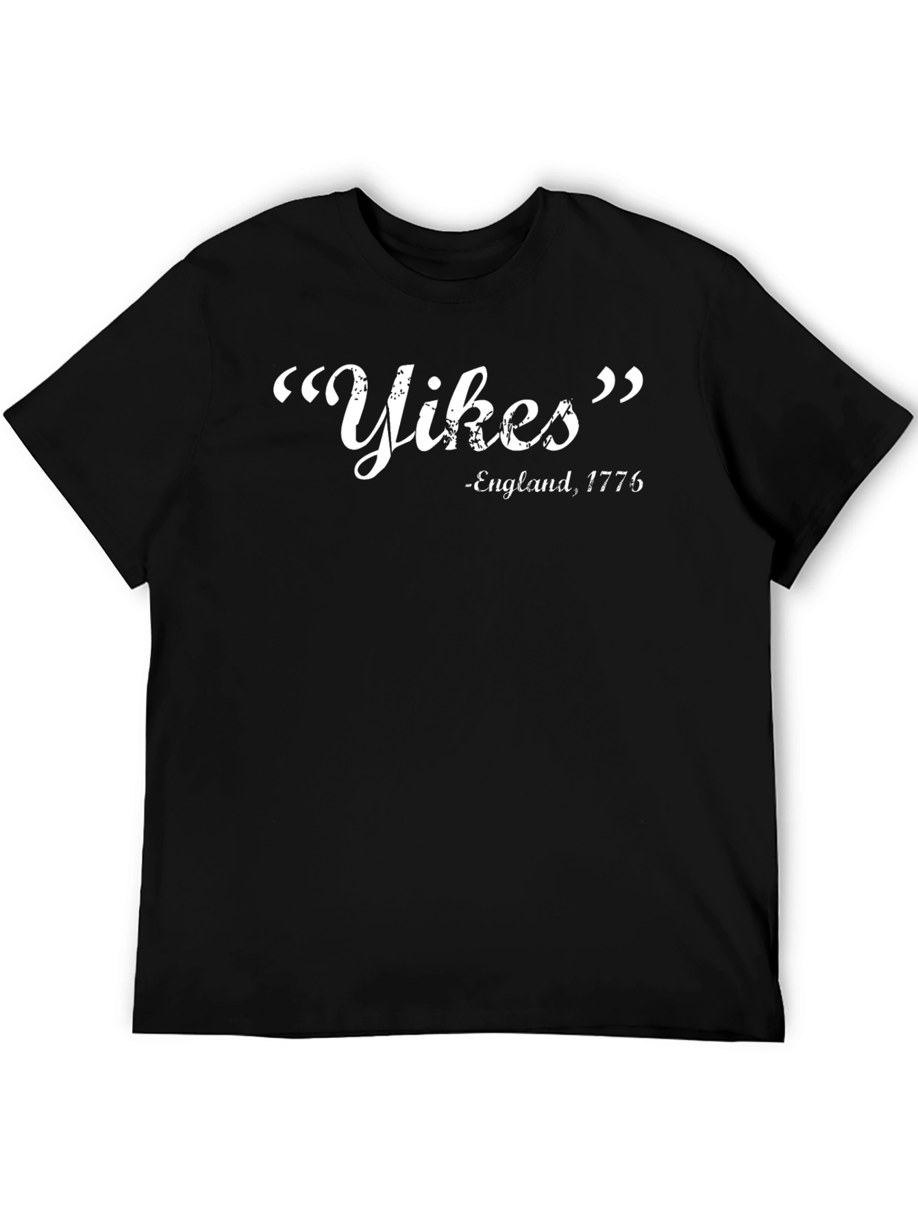 Yikes England 1776 Graphic Tee - Black Cotton T-Shirt