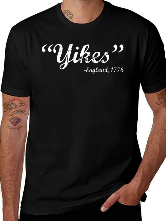 Yikes England 1776 Graphic Tee - Black Cotton T-Shirt