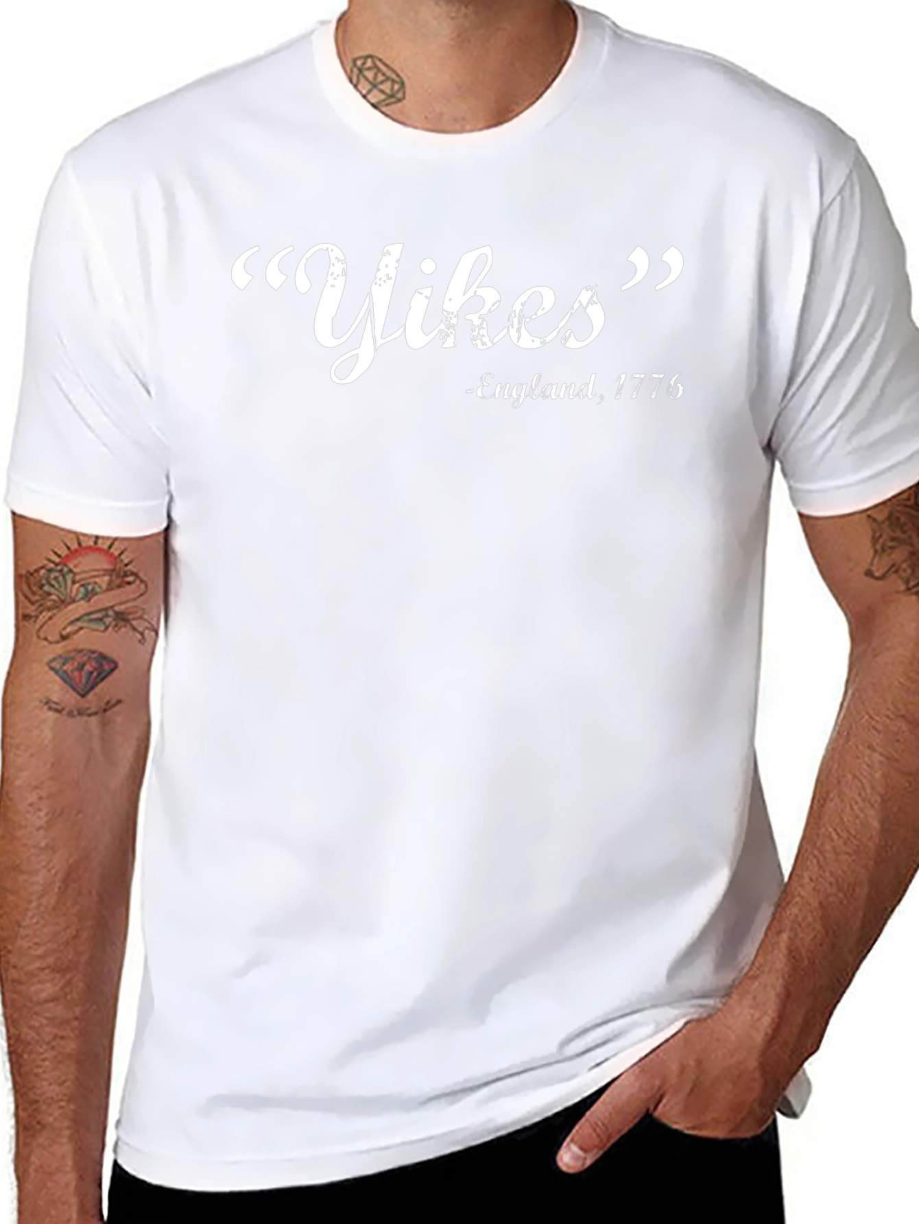 Yikes England 1776 Graphic Tee - Black Cotton T-Shirt