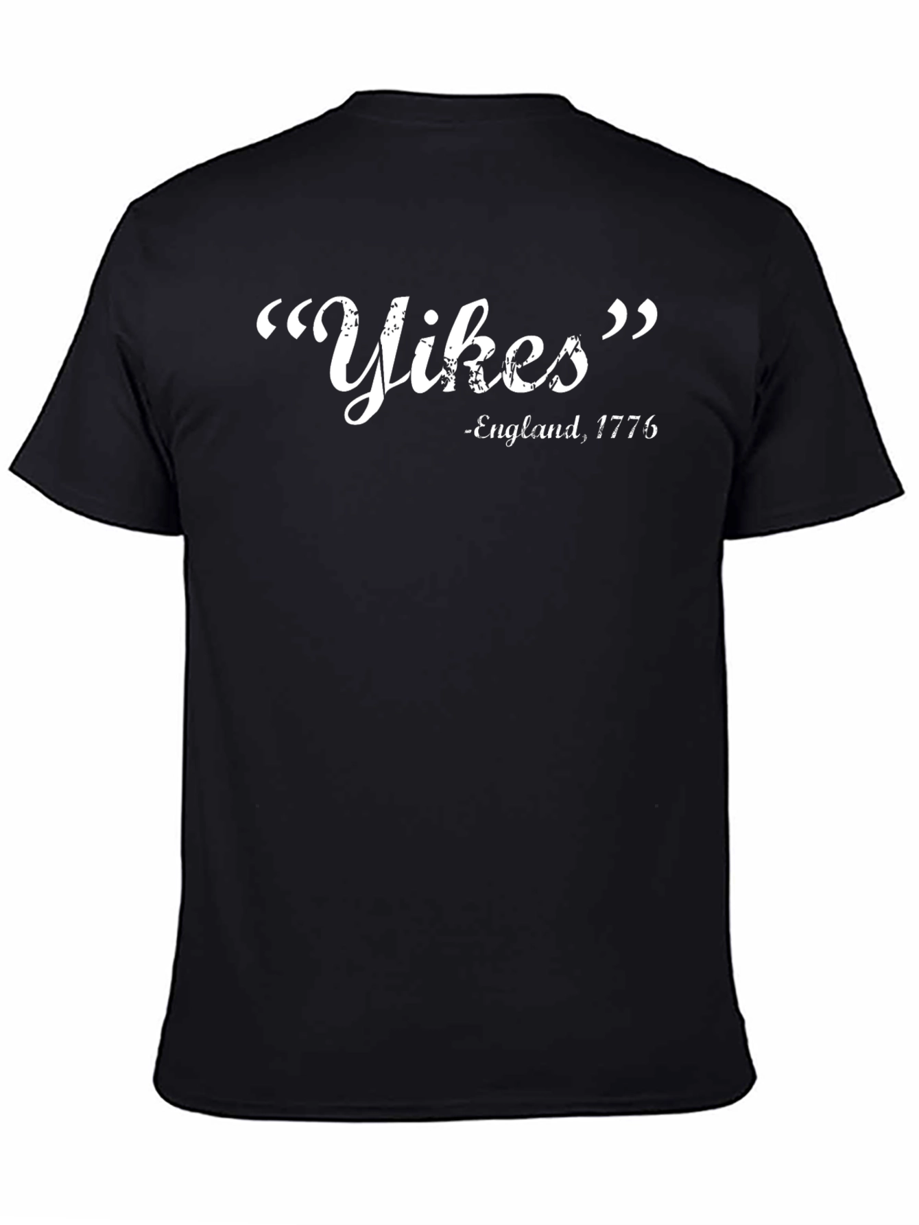 Yikes England 1776 Graphic Tee - Black Cotton T-Shirt