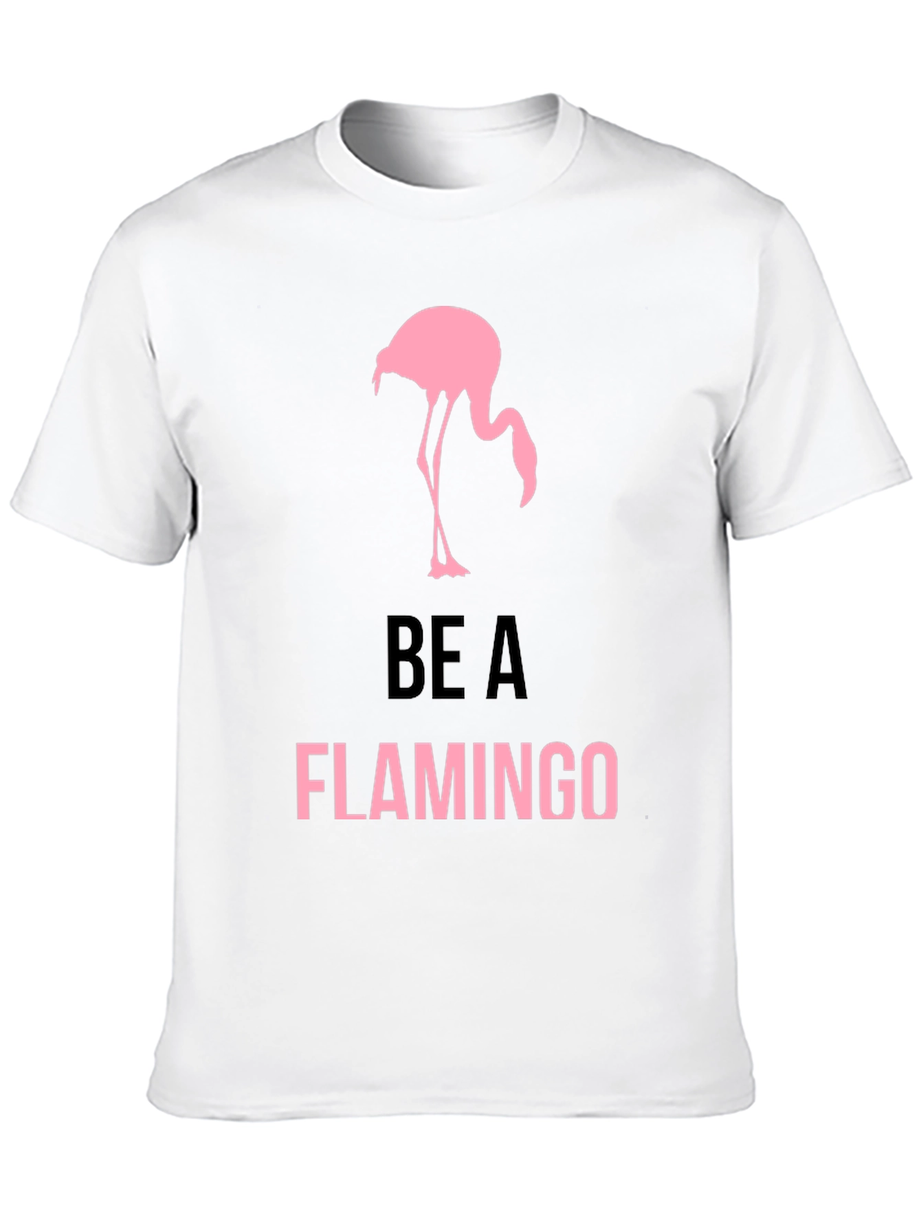 Be a Flamingo T-Shirt - Mens Black Graphic Tee