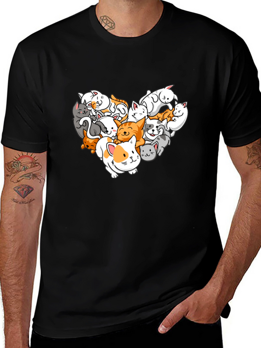 Cat Lover T-Shirt: Heart of Kitties!