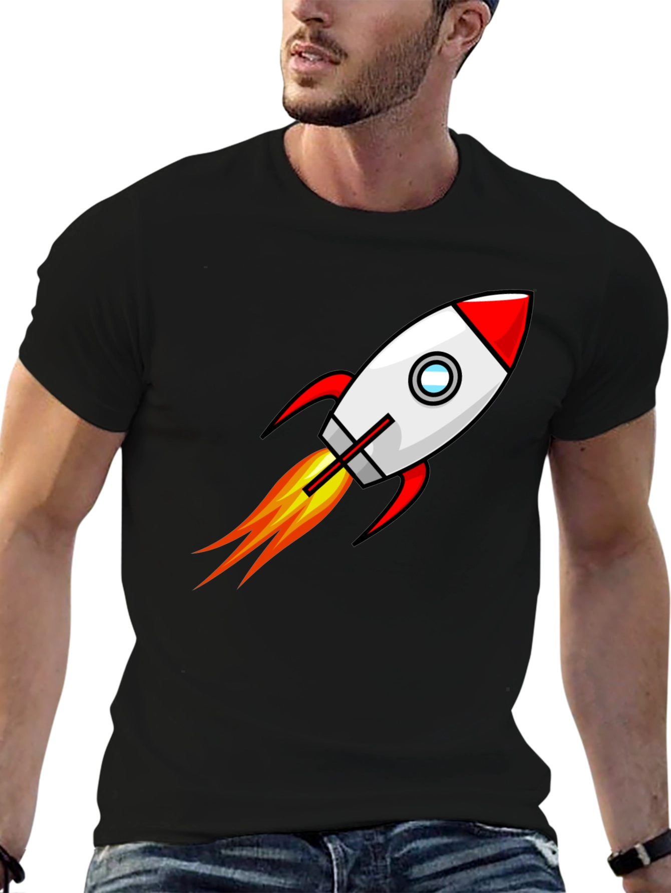 Rocket Launch Graphic T-Shirt - Blast Off in Style!