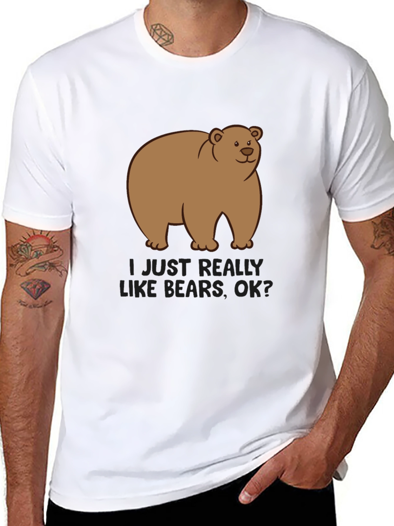 Bear Graphic T-Shirt - Cute Cartoon Tee