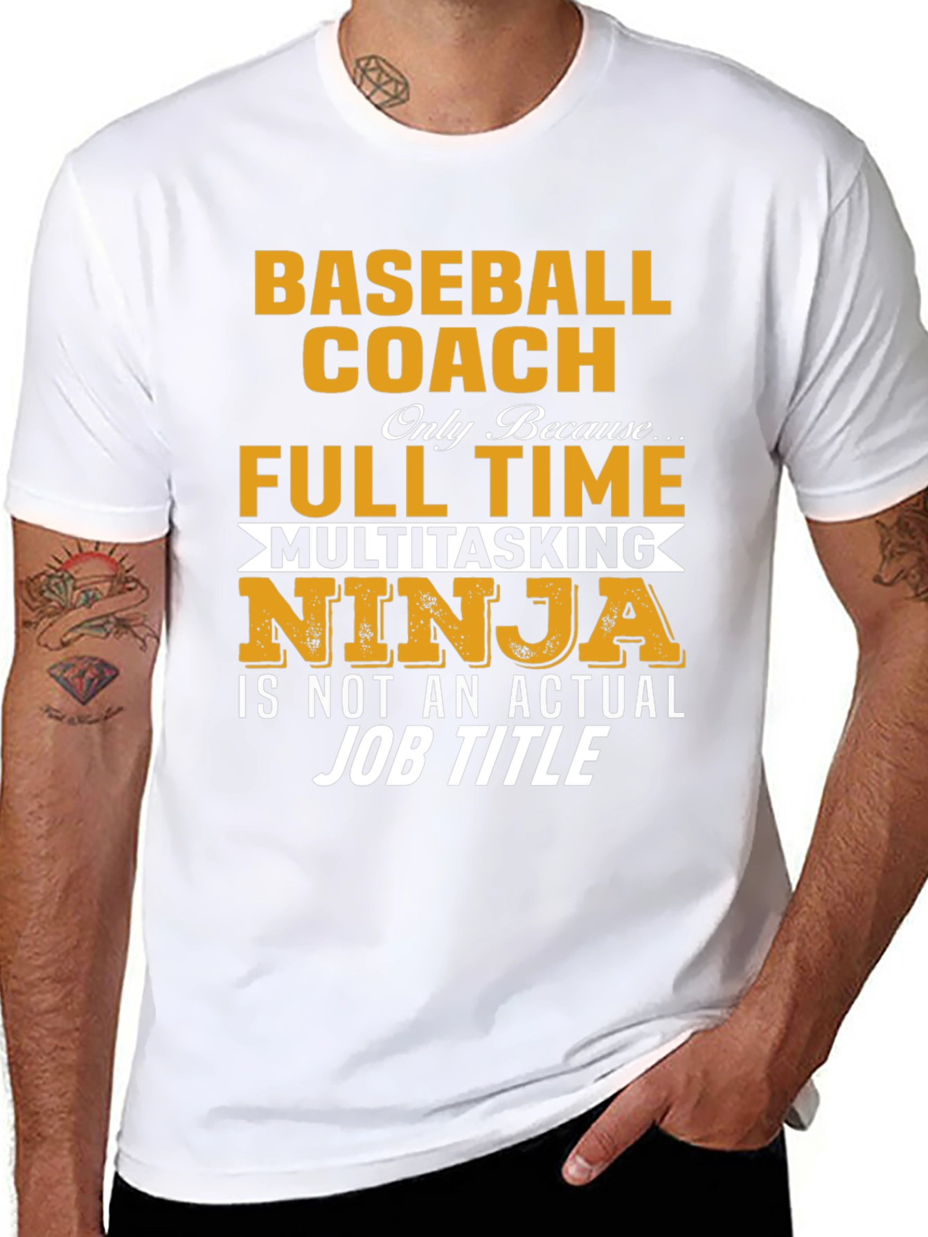 Baseball Coach Multitasking Ninja Graphic Tee