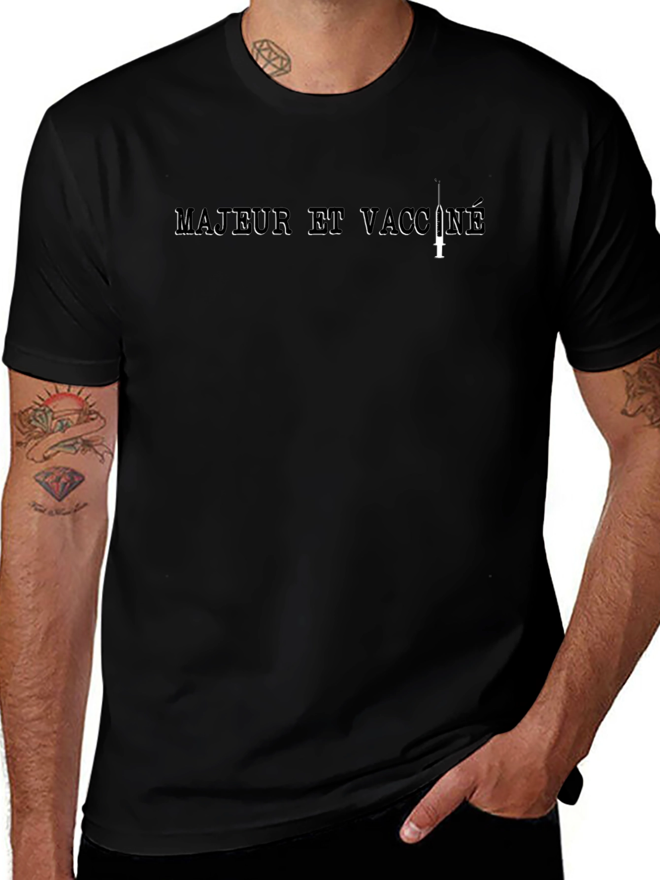 Majeur et Vacciné T-Shirt - Adult & Vaccinated Tee