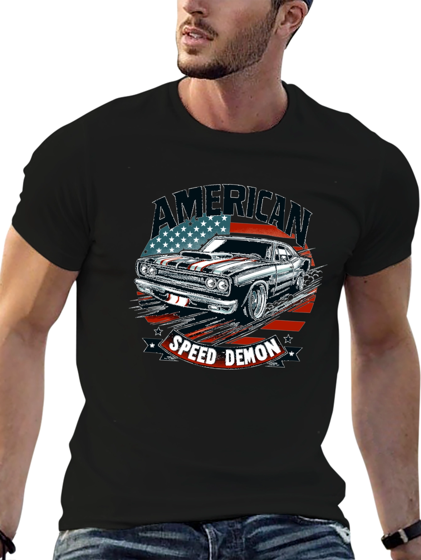 American Speed Demon T-Shirt - Classic Muscle Car