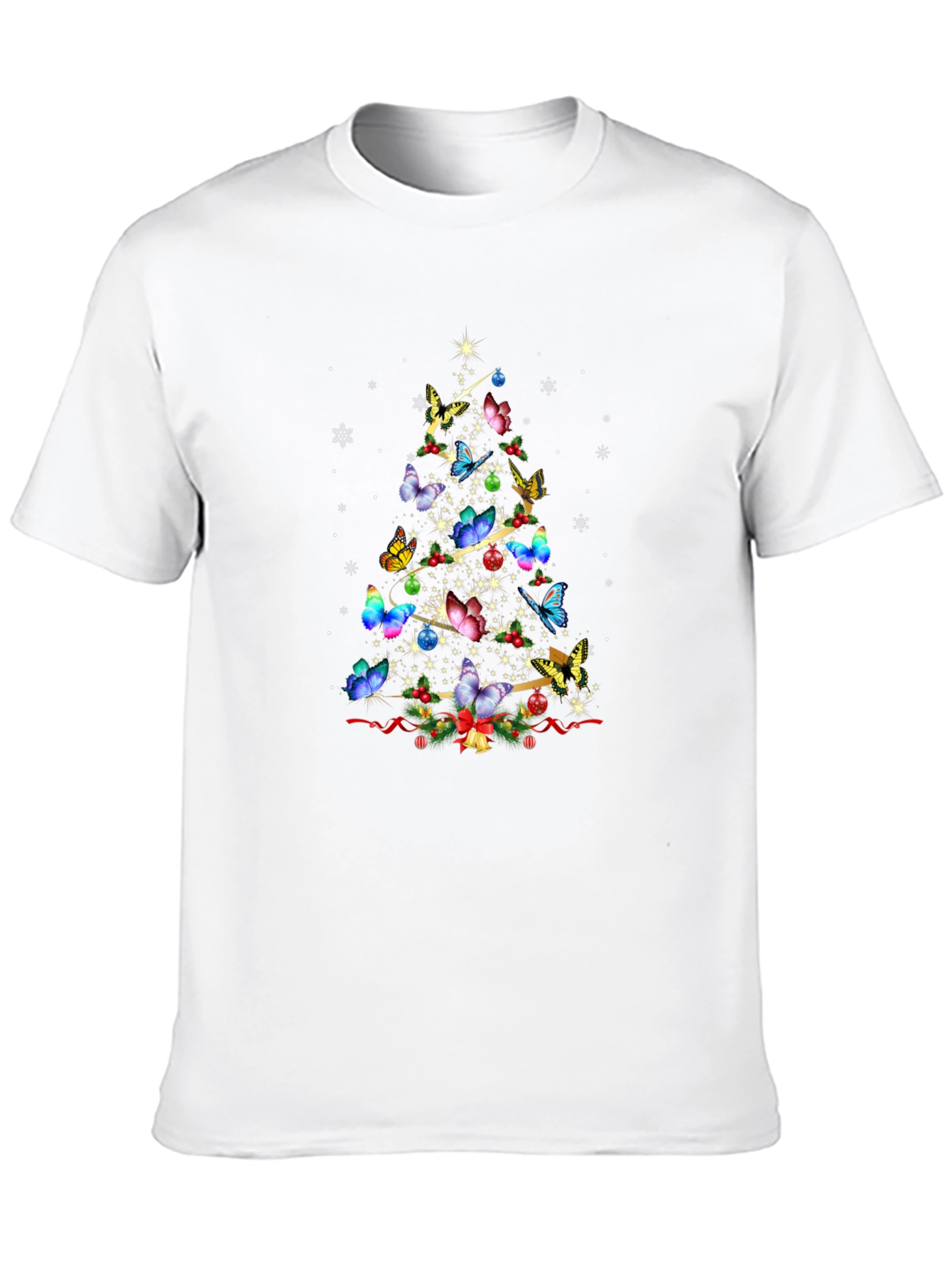 Butterfly Christmas Tree T-Shirt Holiday Apparel