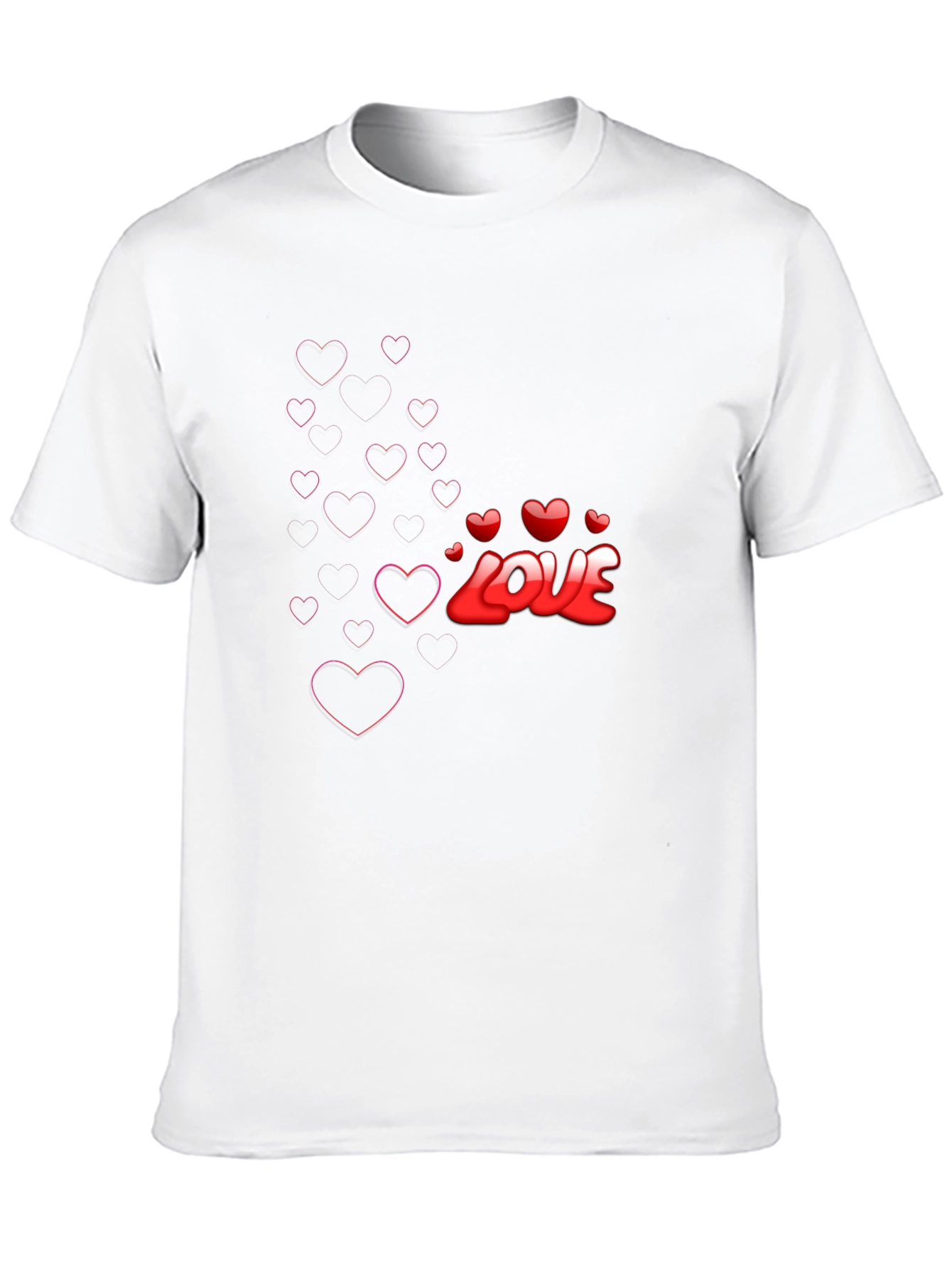 Love Heart Graphic Black T-Shirt