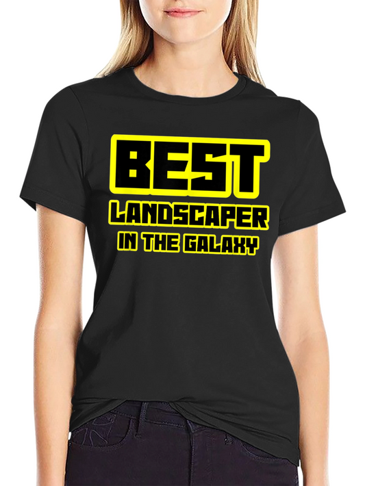 Best Landscaper Galaxy T-Shirt - Black