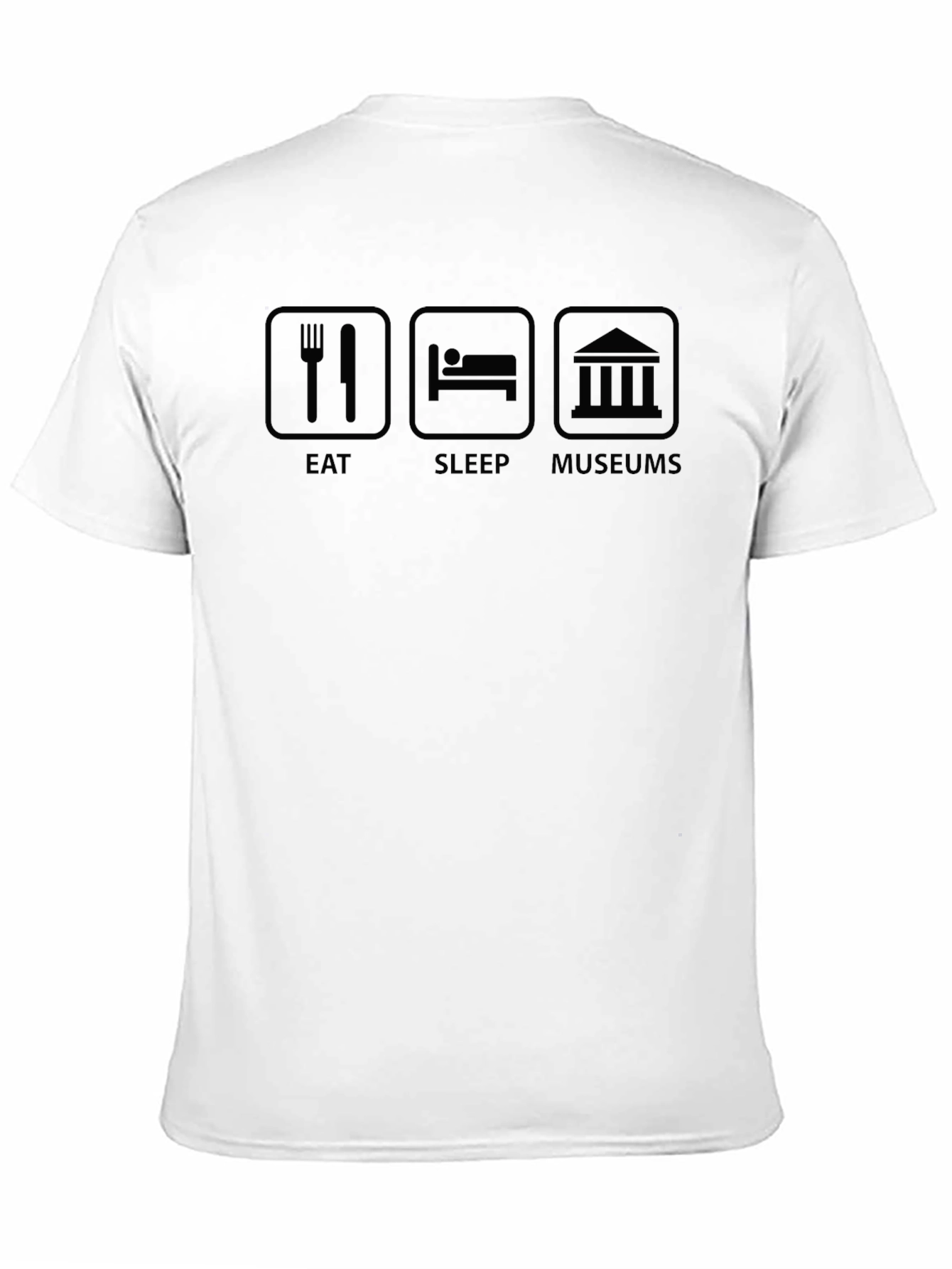 Eat Sleep Museums Black Graphic T-Shirt