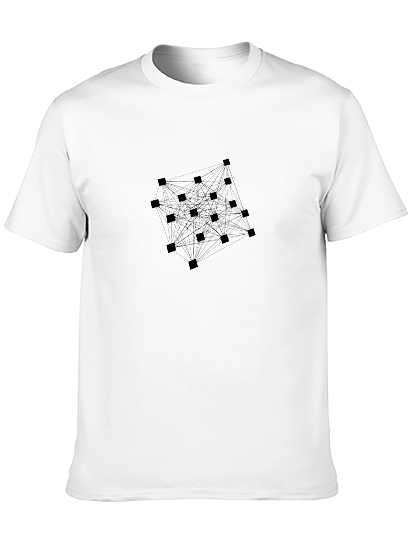 Geometric Network Graphic Tee - Modern Design