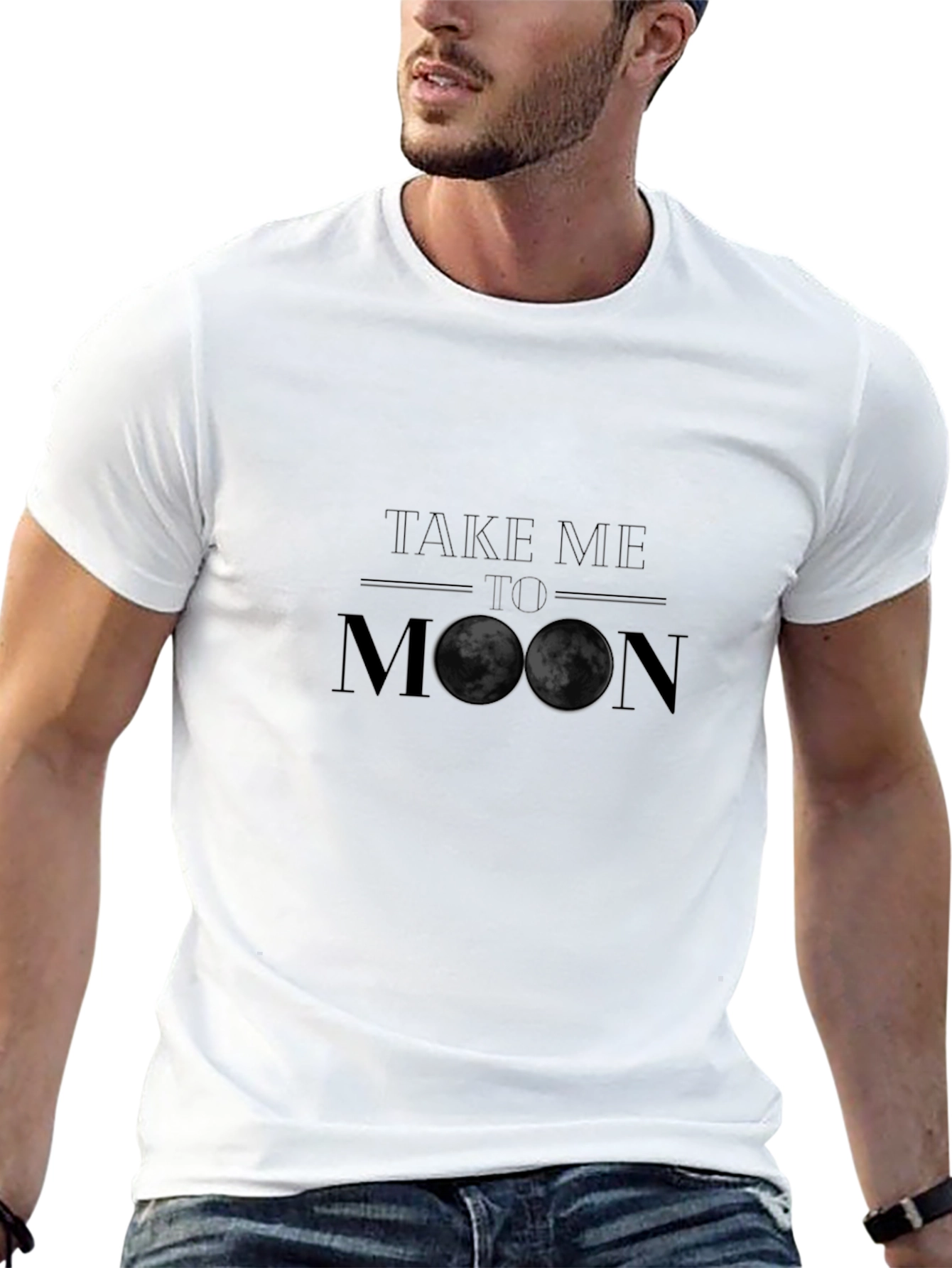 Take Me To The Moon Black T-Shirt