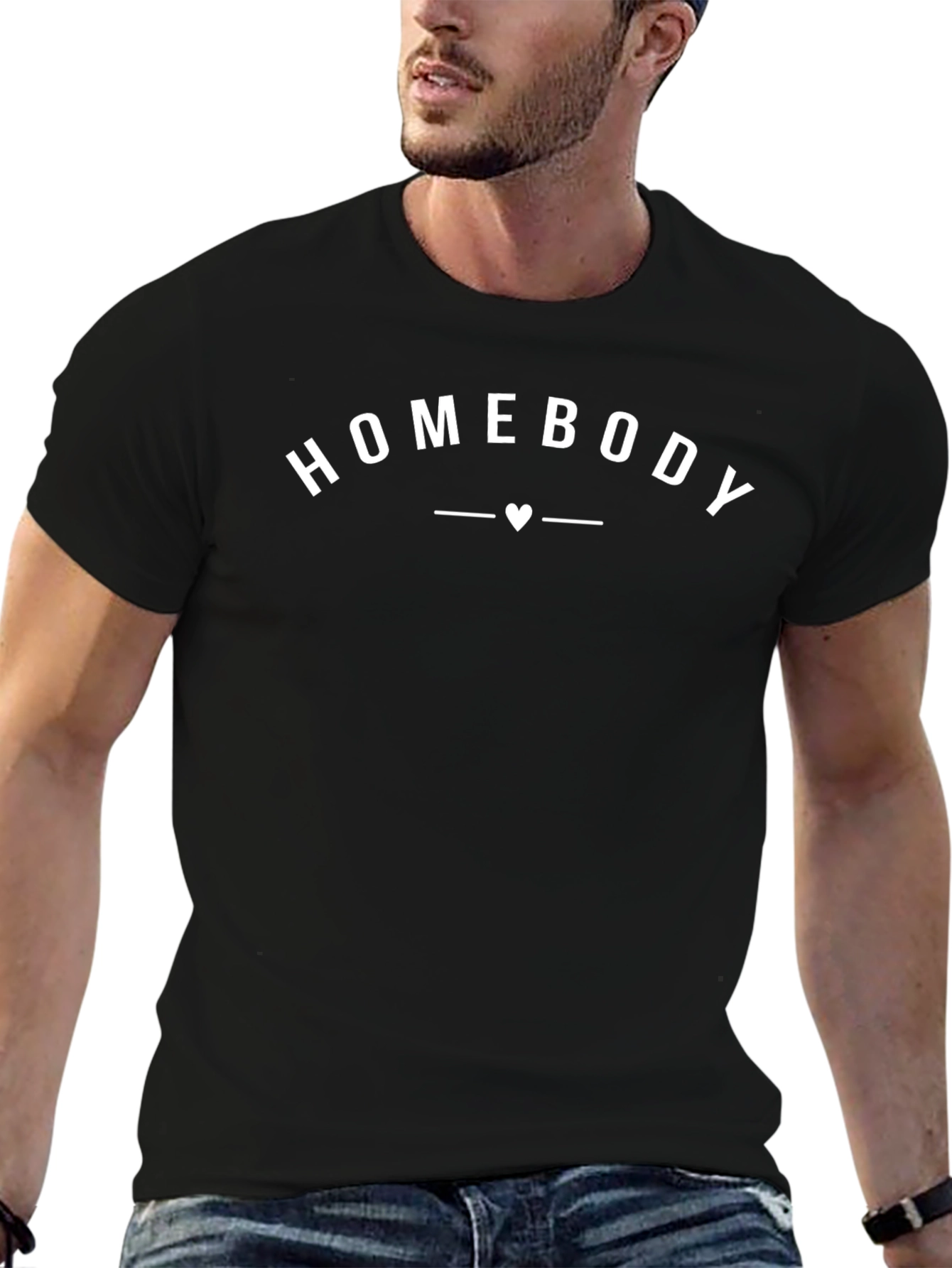 Homebody Graphic Tee - Relaxed Fit Black T-Shirt