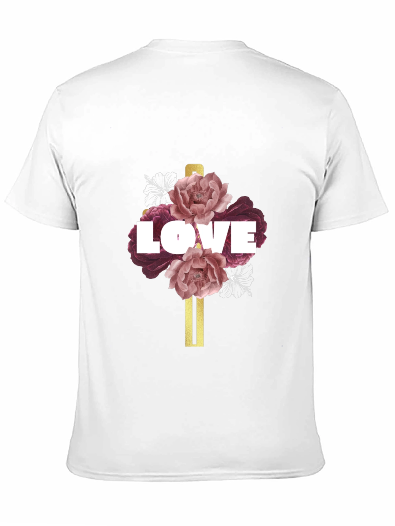 Love Floral Graphic T-Shirt - Black