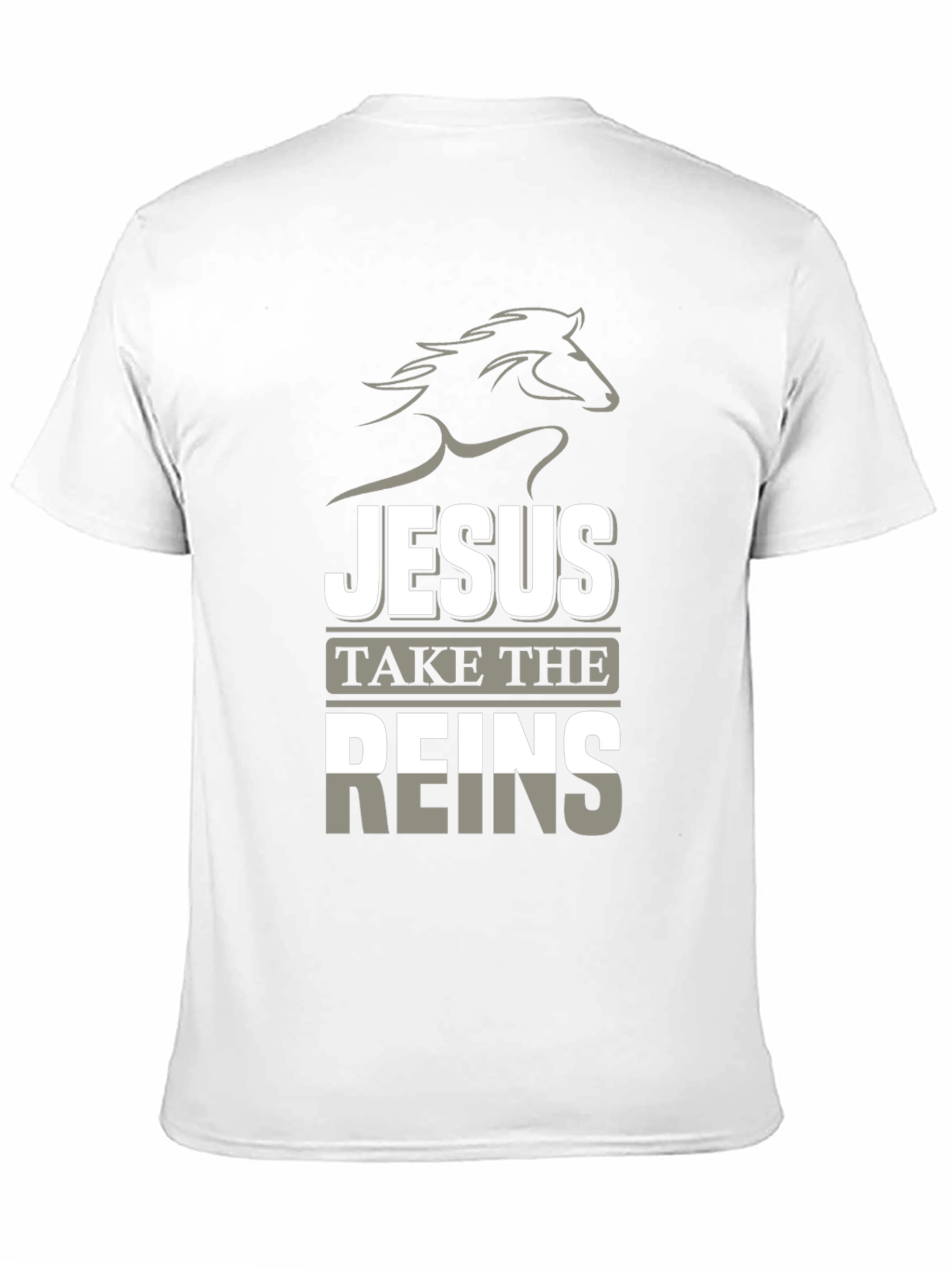 Jesus Take the Reins Black Graphic T-Shirt