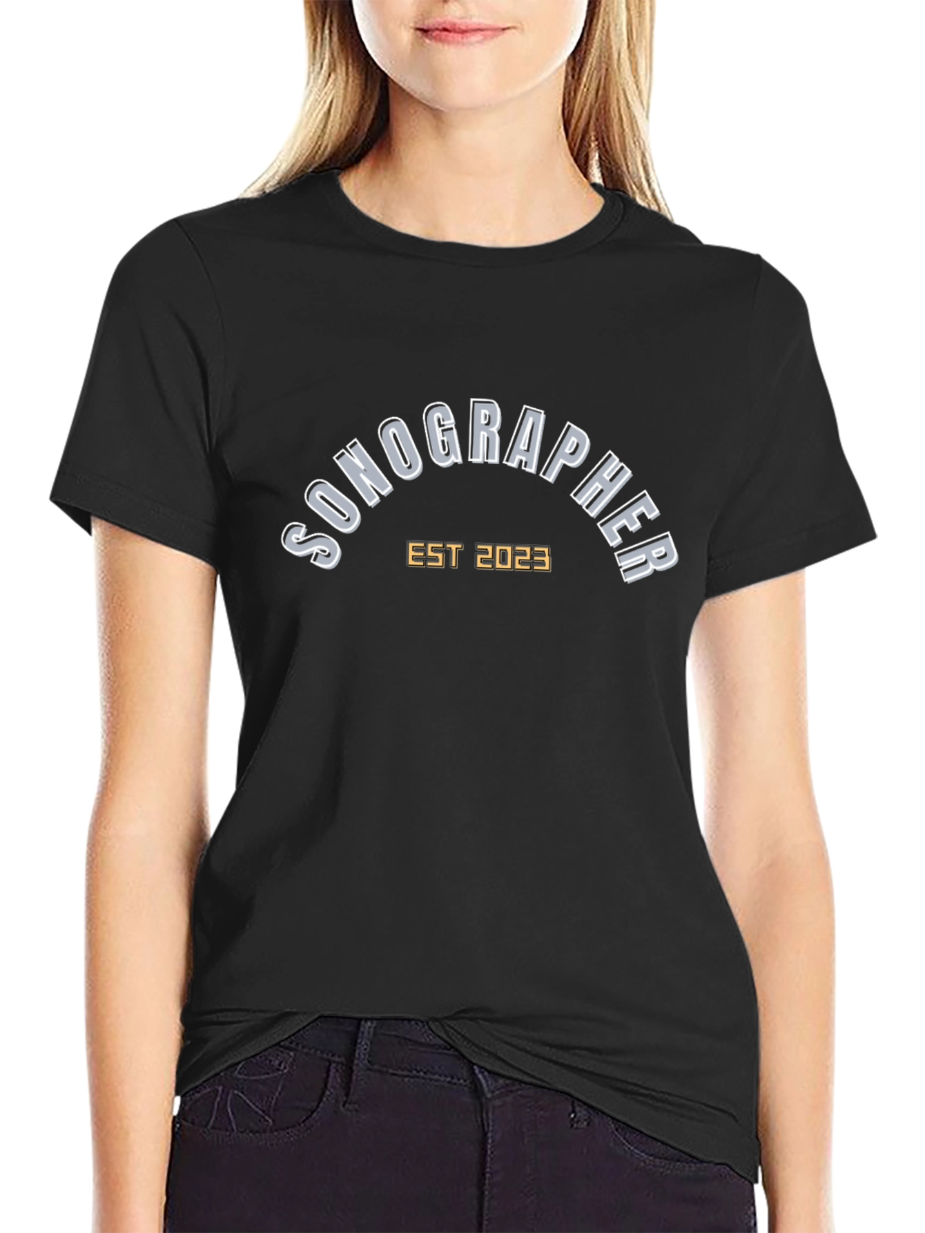 Sonographer EST 2023 Black T-Shirt