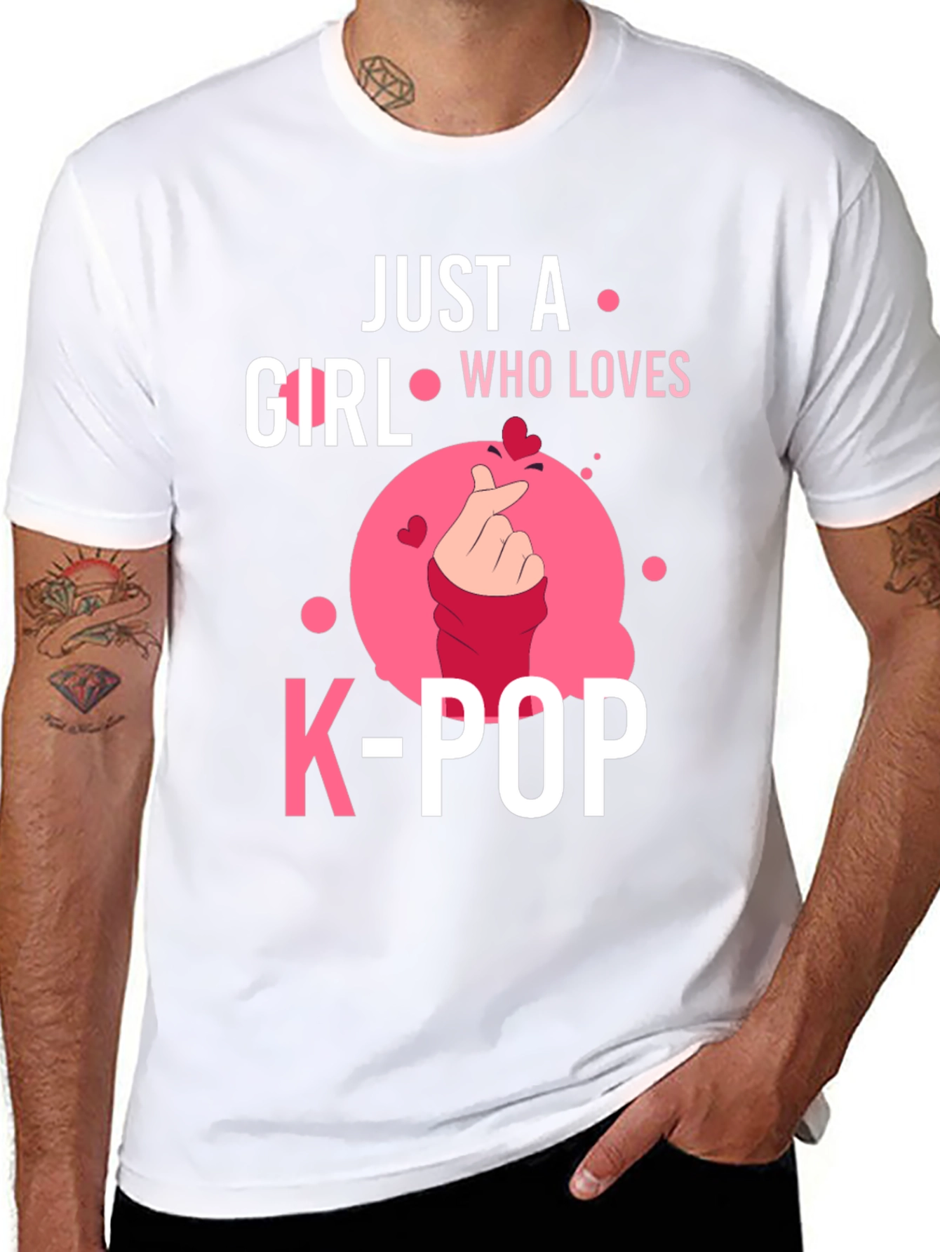 Just A Girl Who Loves K-POP Black T-Shirt
