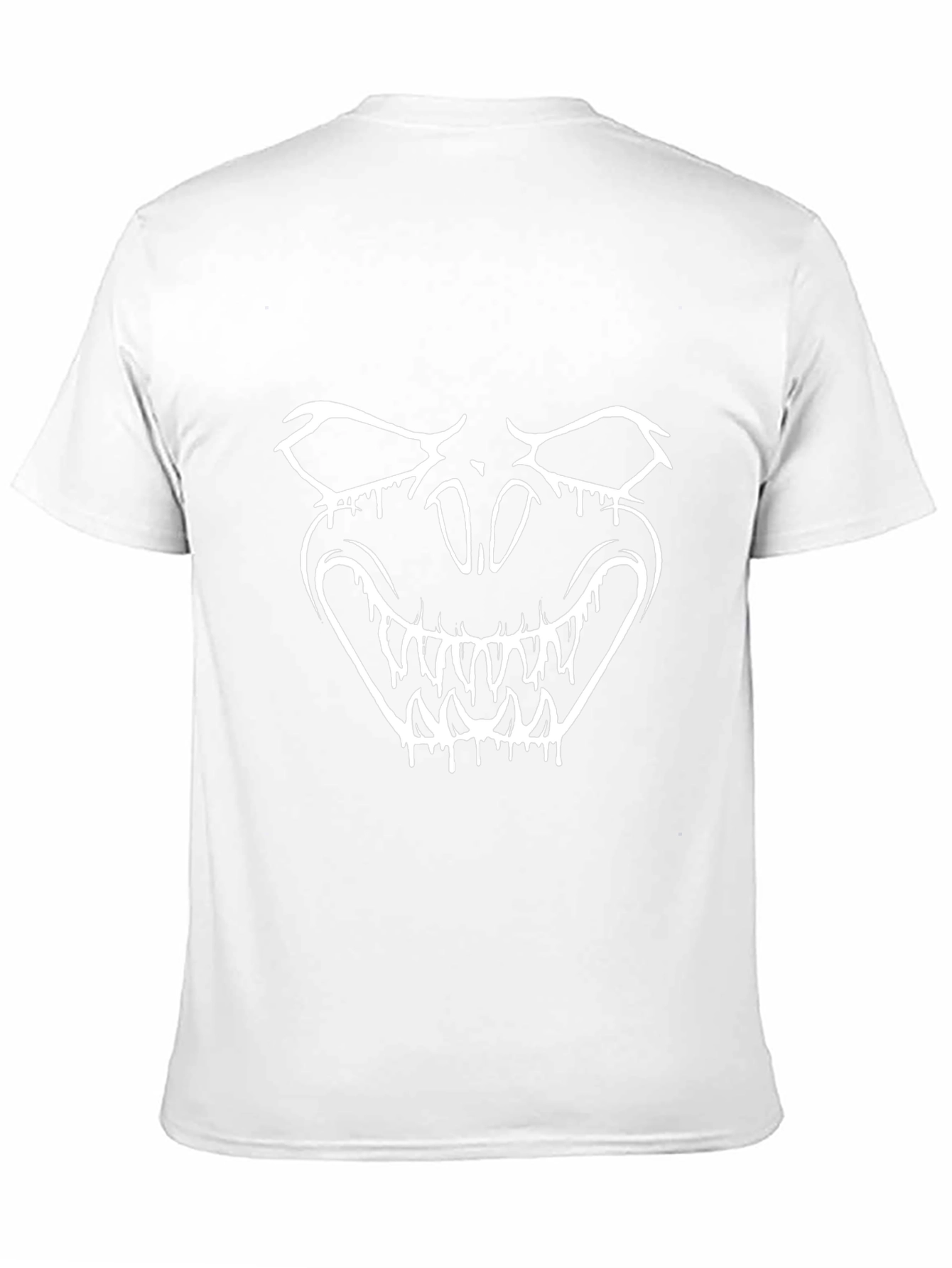 Mens Black Graphic Tee - Monster Face Design