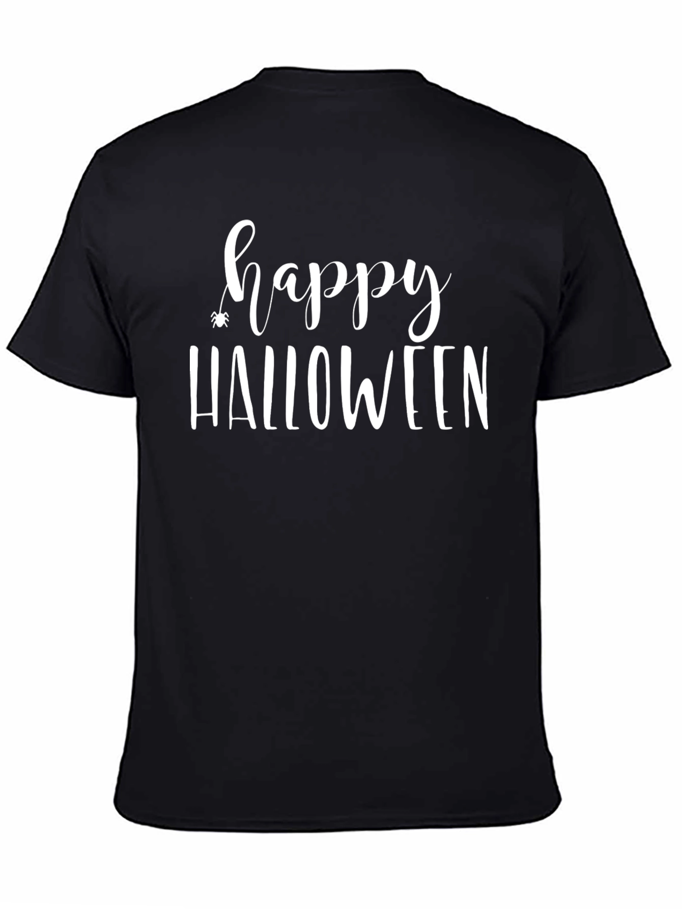 Happy Halloween Graphic Tee - Black Cotton Shirt