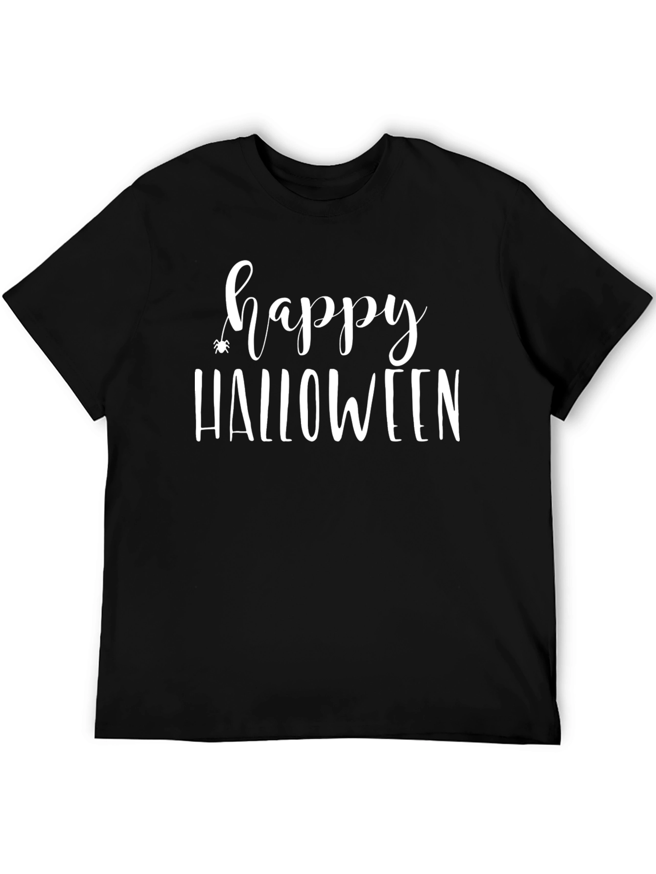 Happy Halloween Graphic Tee - Black Cotton Shirt
