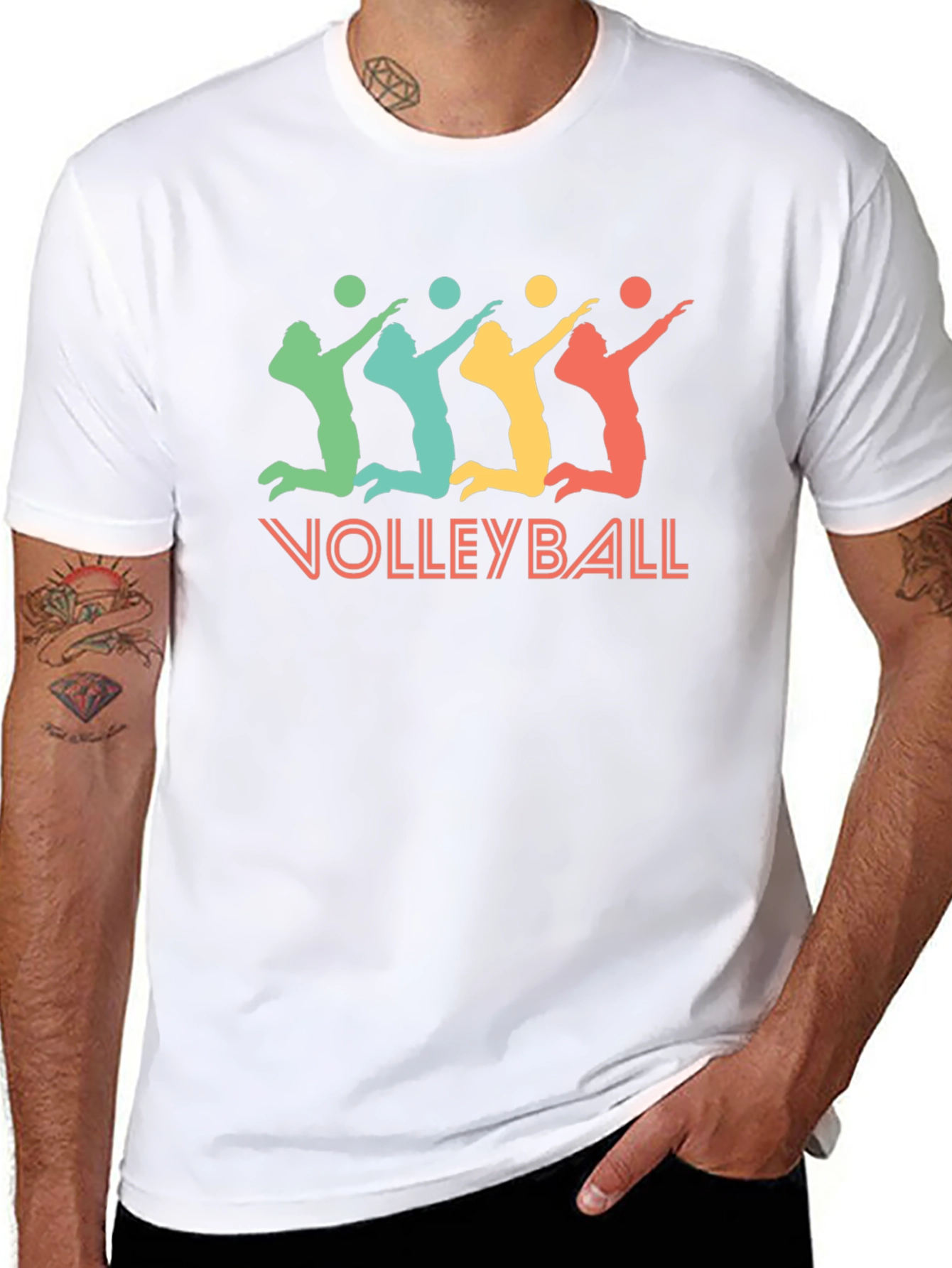 Volleyball Graphic T-Shirt - Black