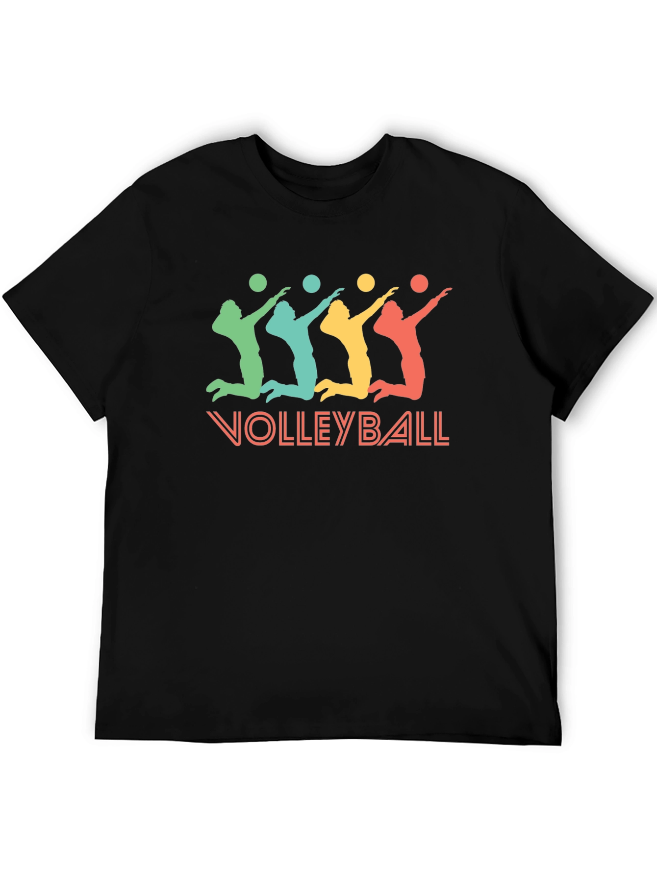 Volleyball Graphic T-Shirt - Black