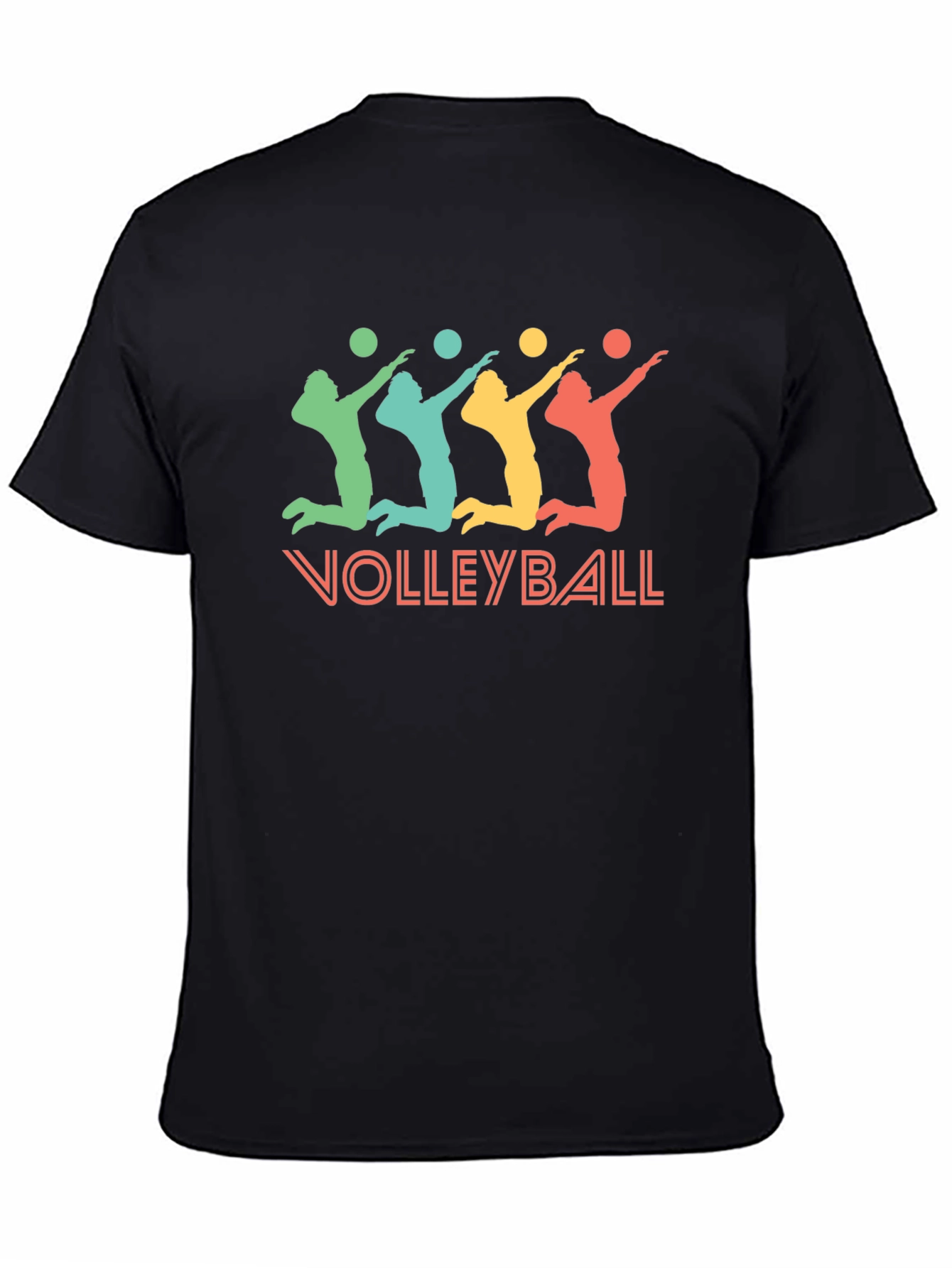 Volleyball Graphic T-Shirt - Black