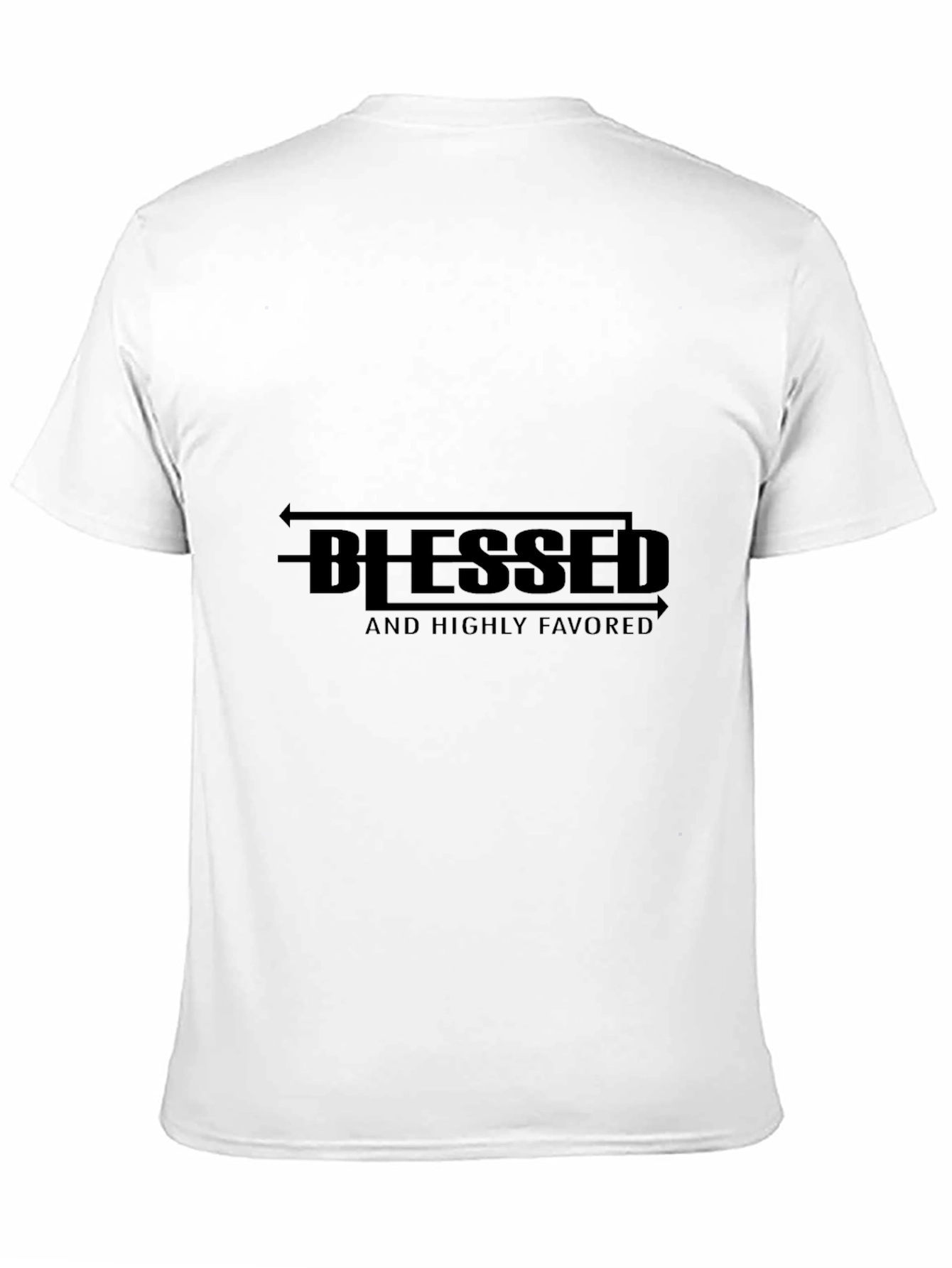 Blessed and Highly Favored Black T-Shirt