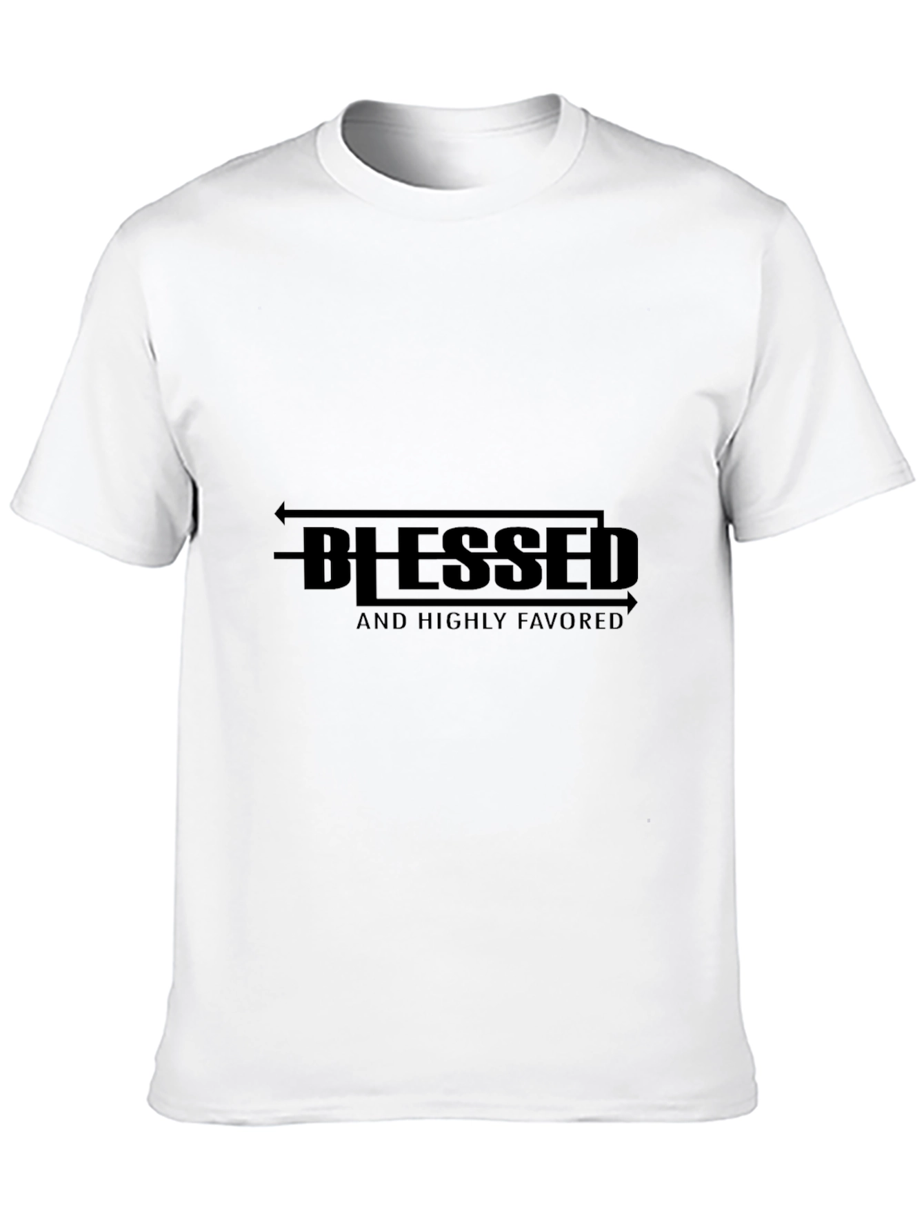 Blessed and Highly Favored Black T-Shirt
