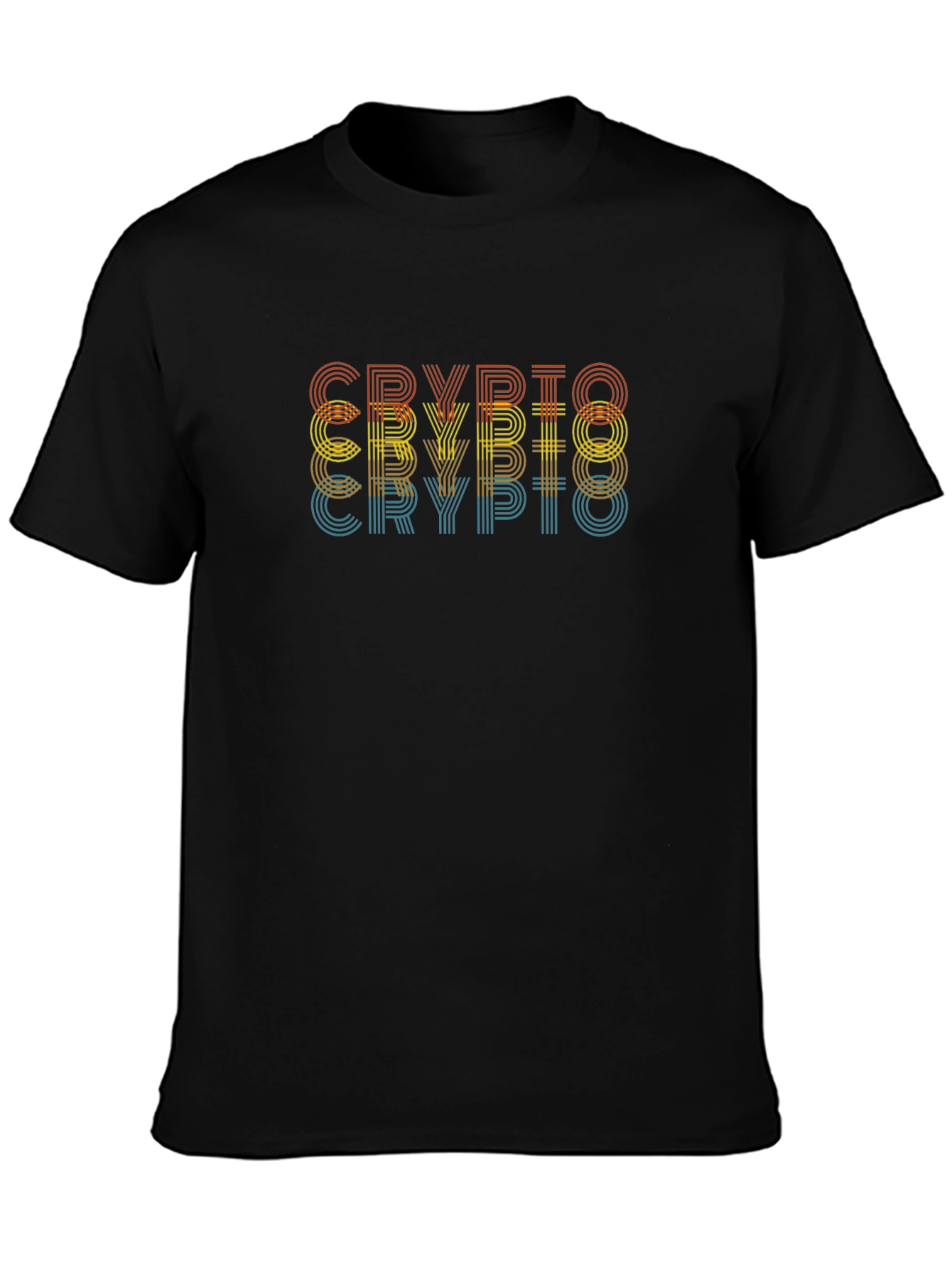 Retro Crypto Graphic Tee - Black
