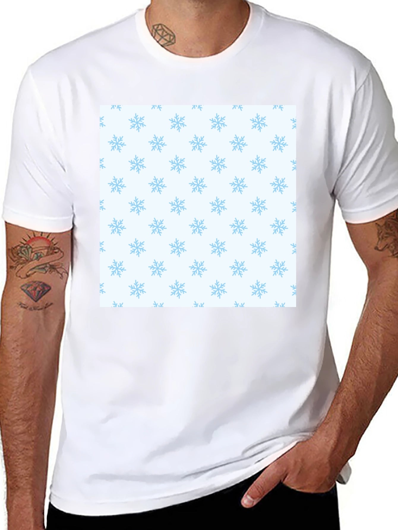 Snowflake Pattern Tee - Classic Fit