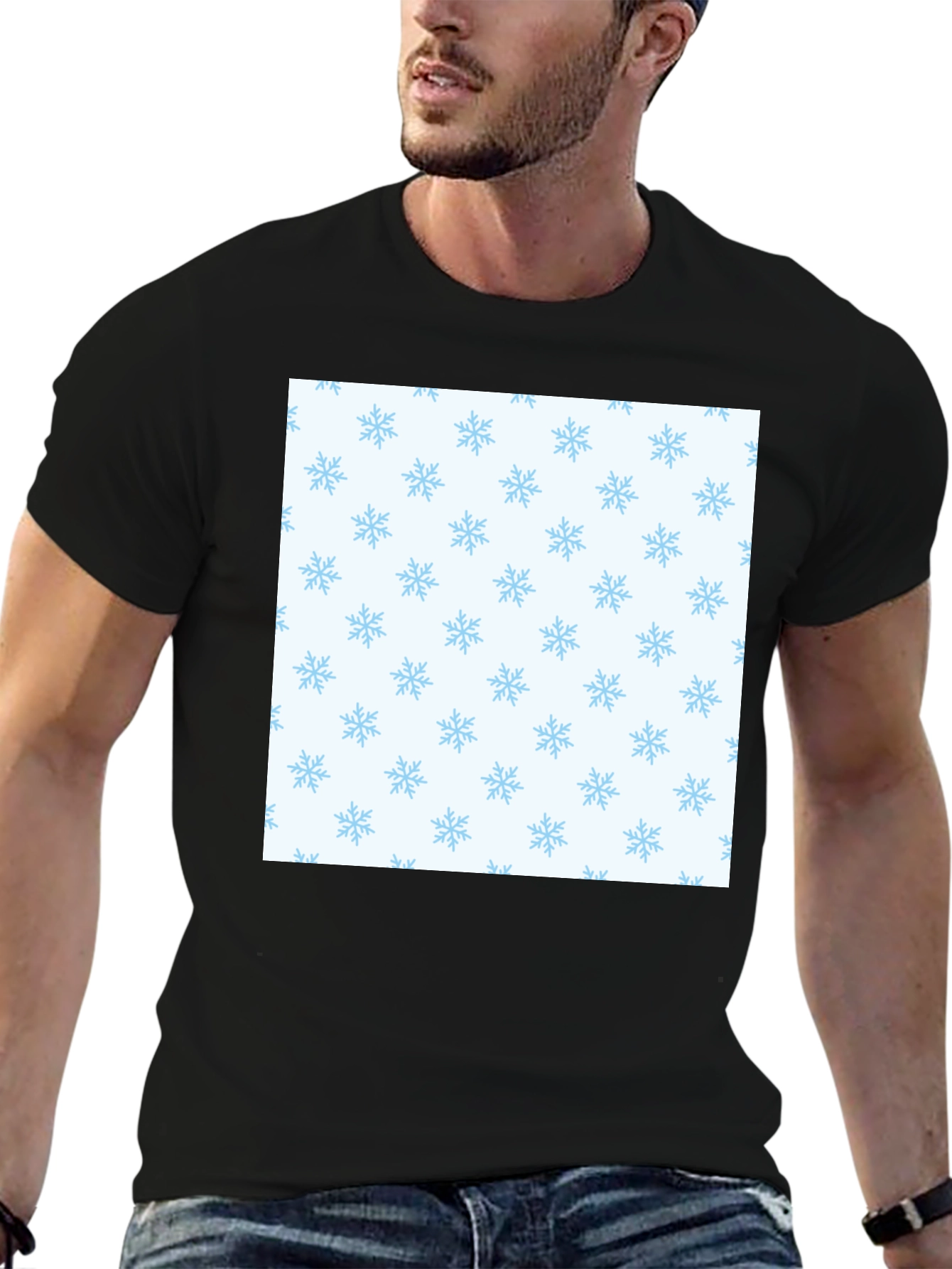 Snowflake Pattern Tee - Classic Fit