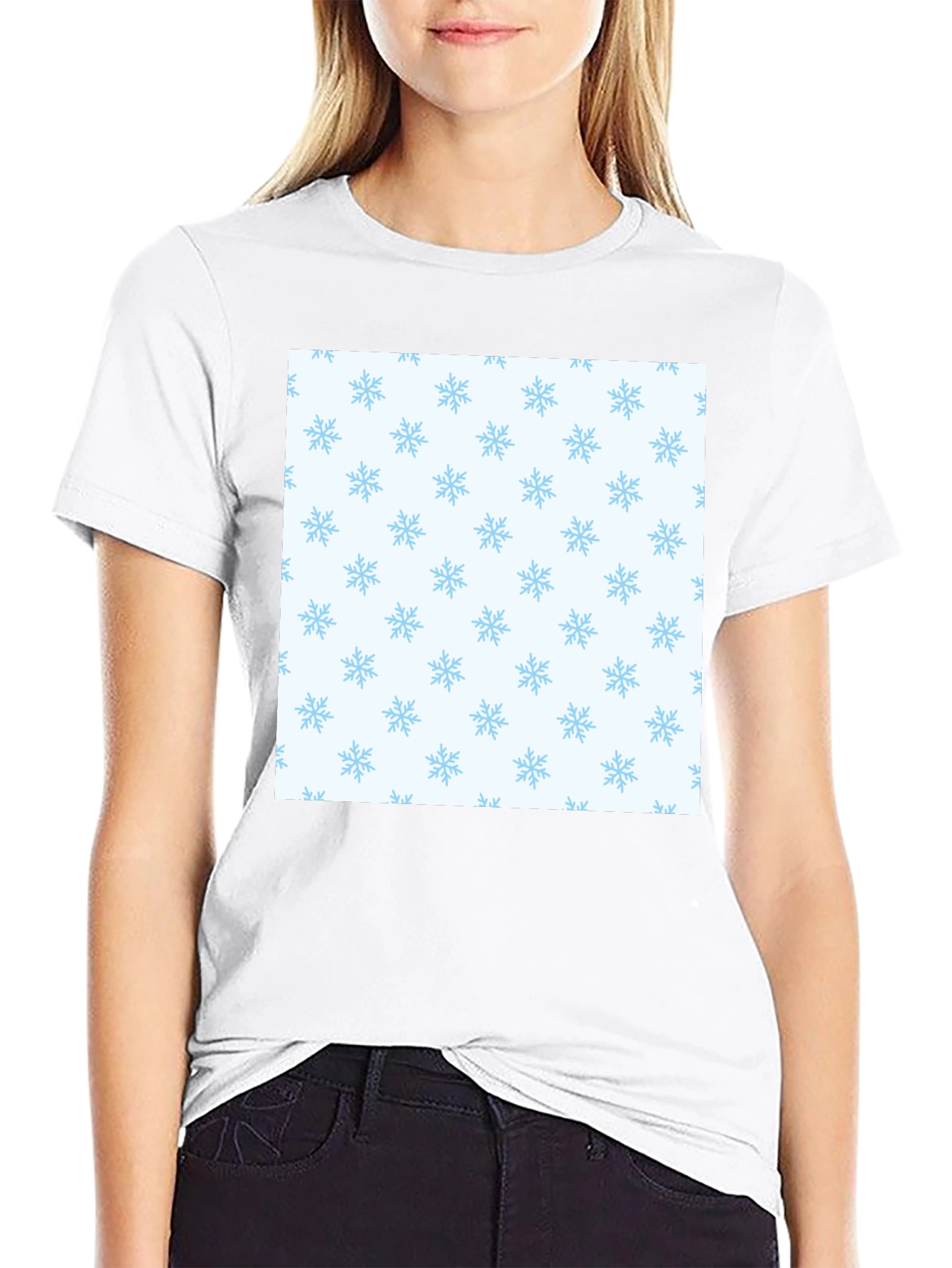 Snowflake Pattern Tee - Classic Fit