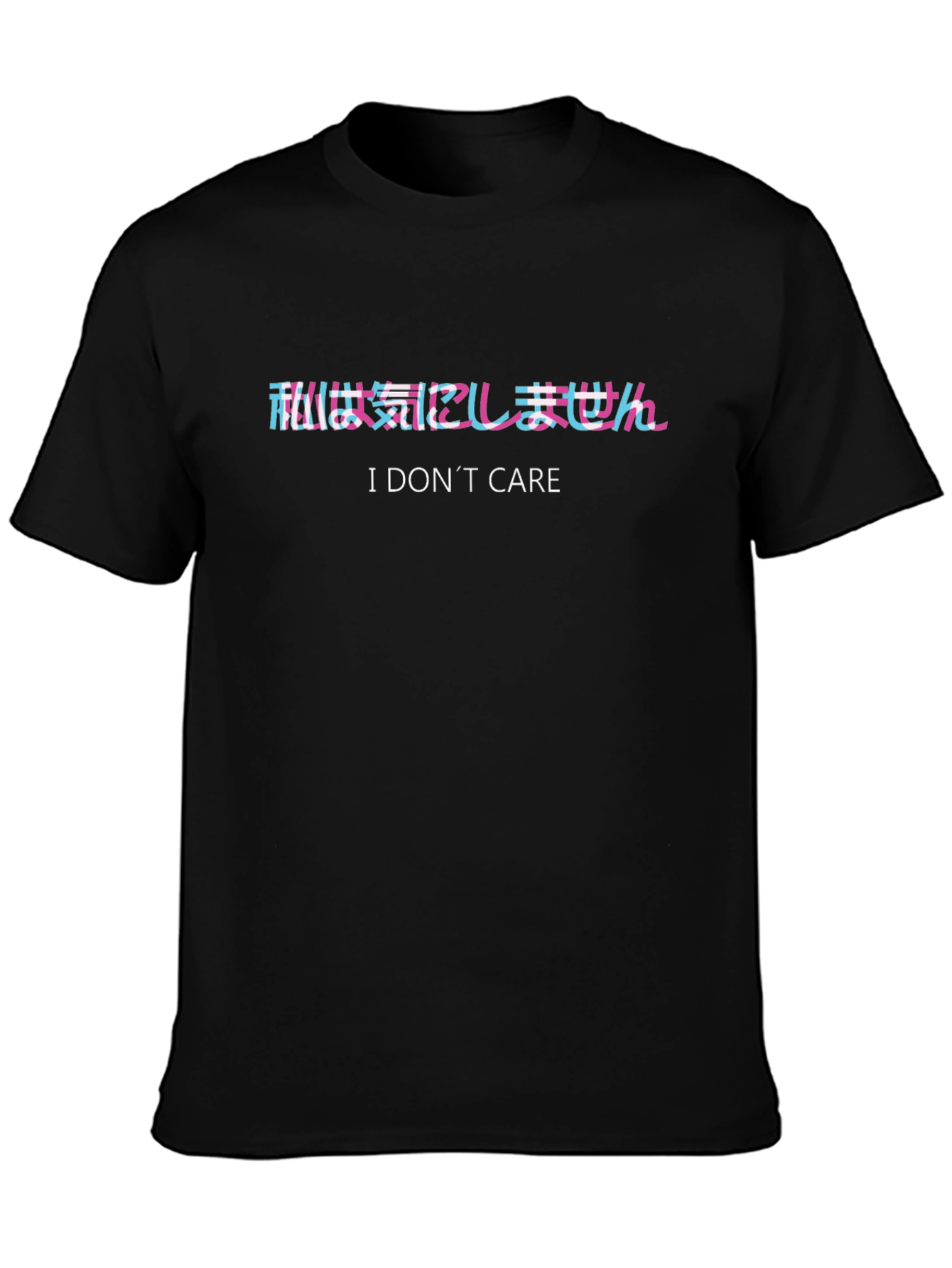 I Dont Care Graphic Tee - Black