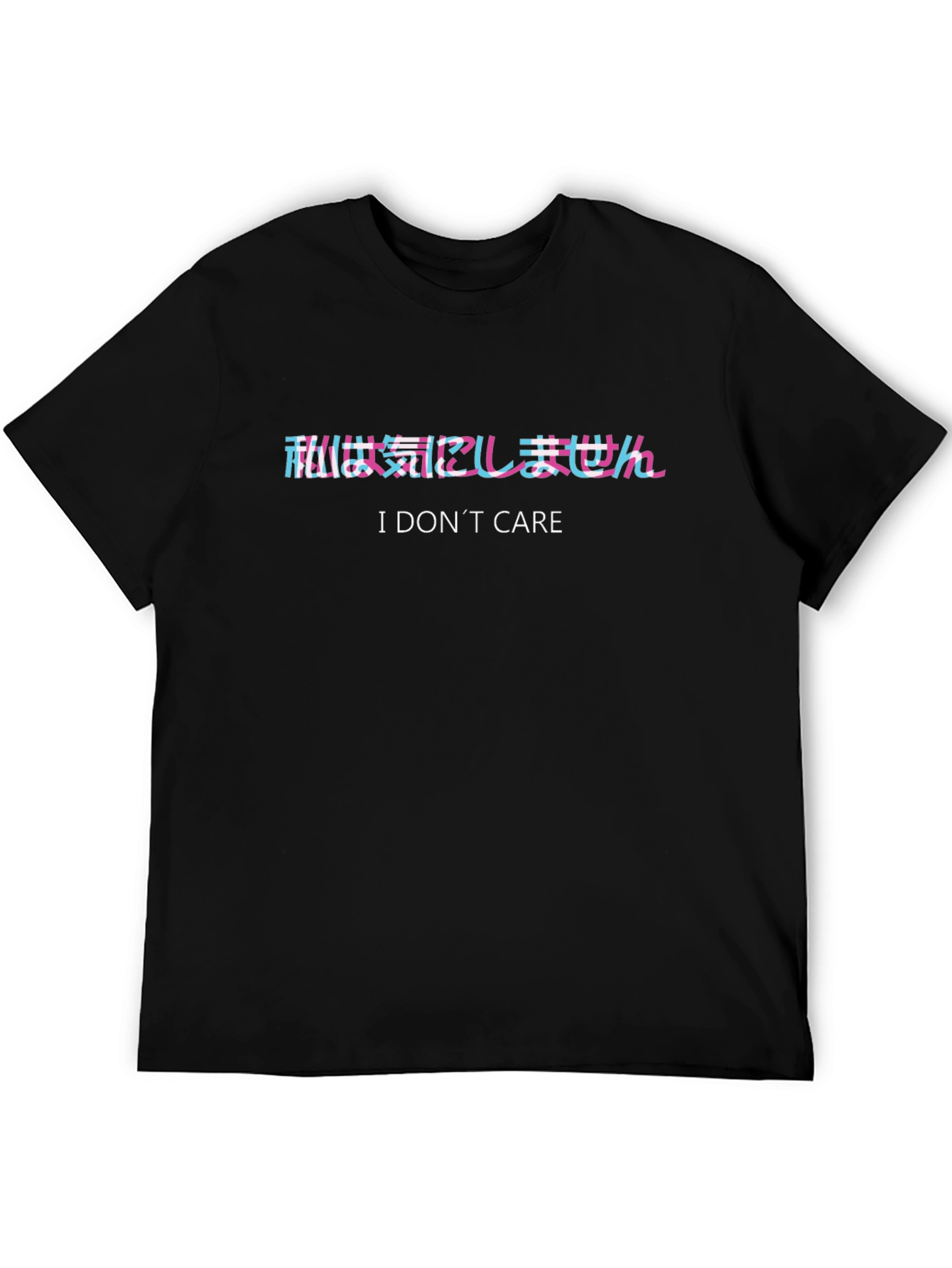I Dont Care Graphic Tee - Black