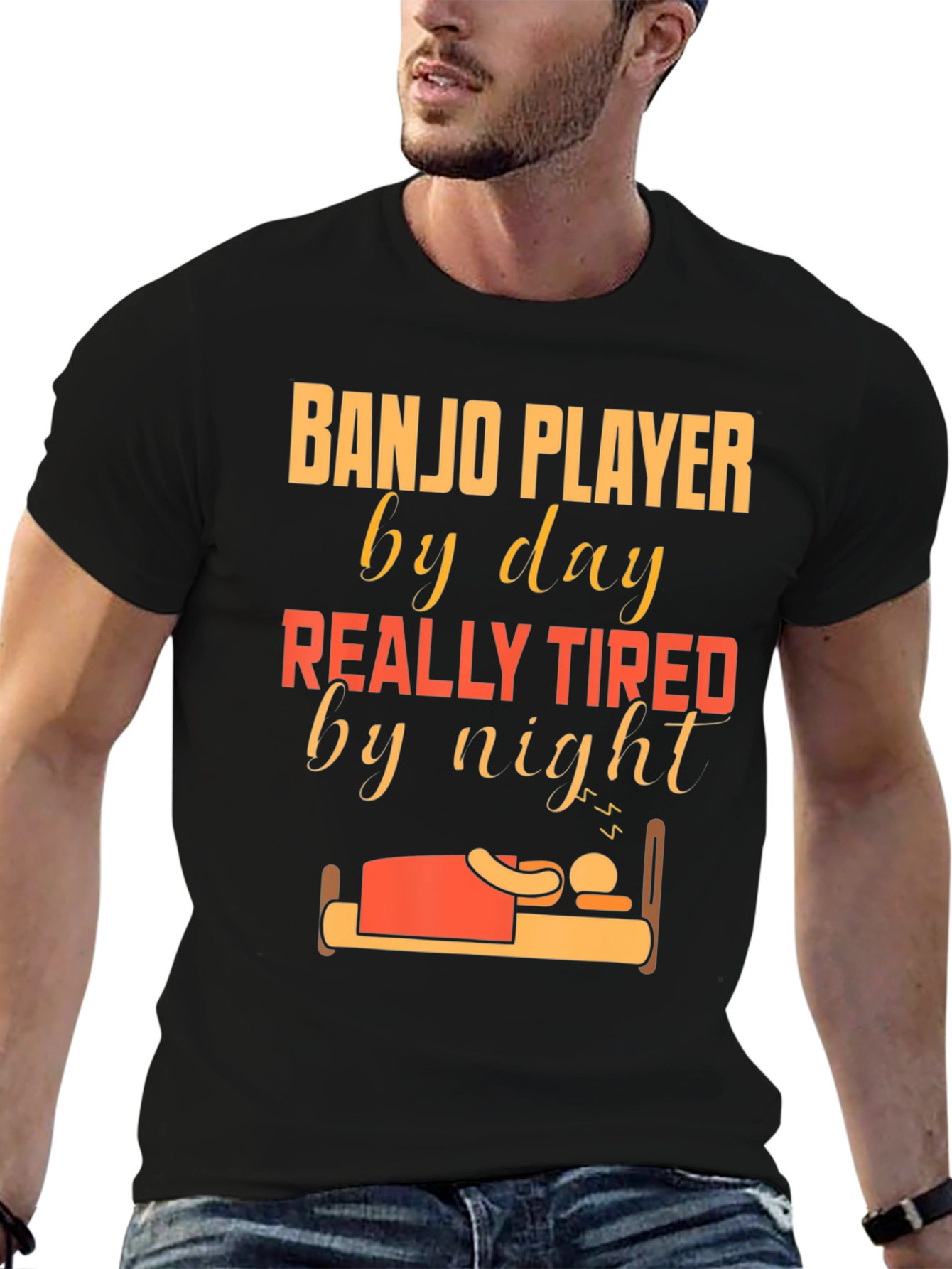Banjo Player Tired T-Shirt