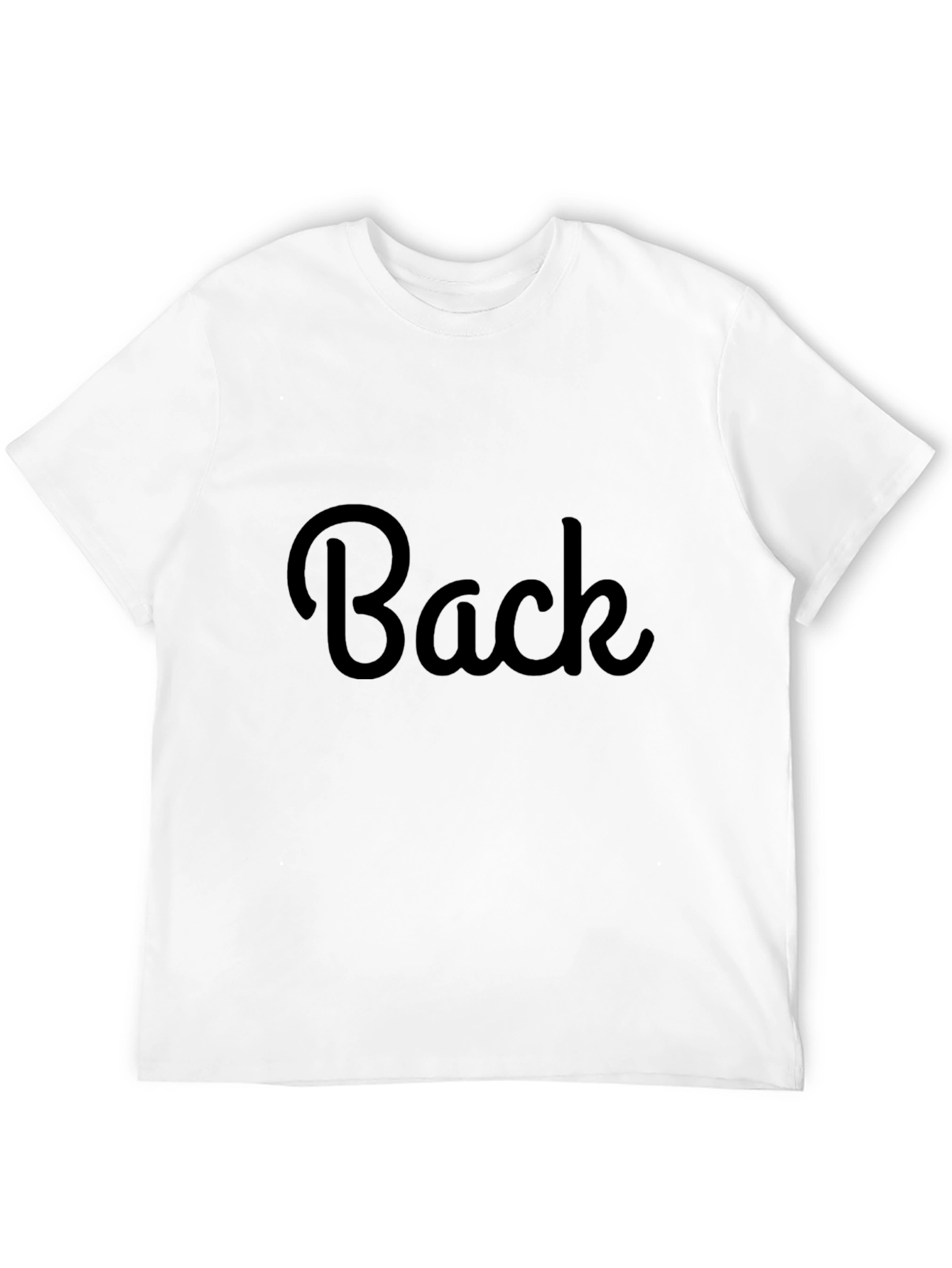 Mens Black Back Graphic T-Shirt Casual Style