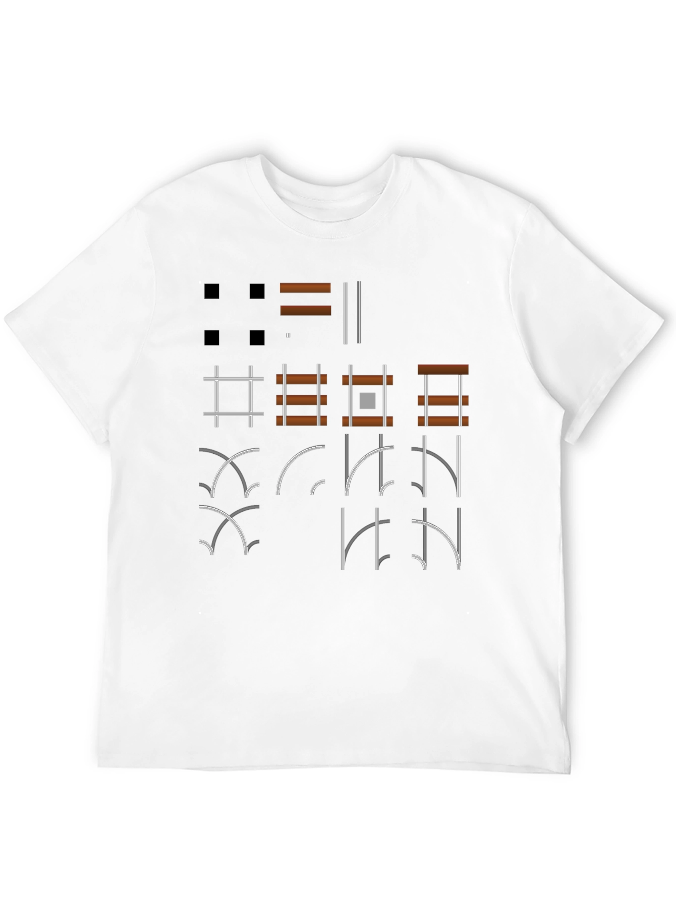 Geometric Graphic Print Black T-Shirt