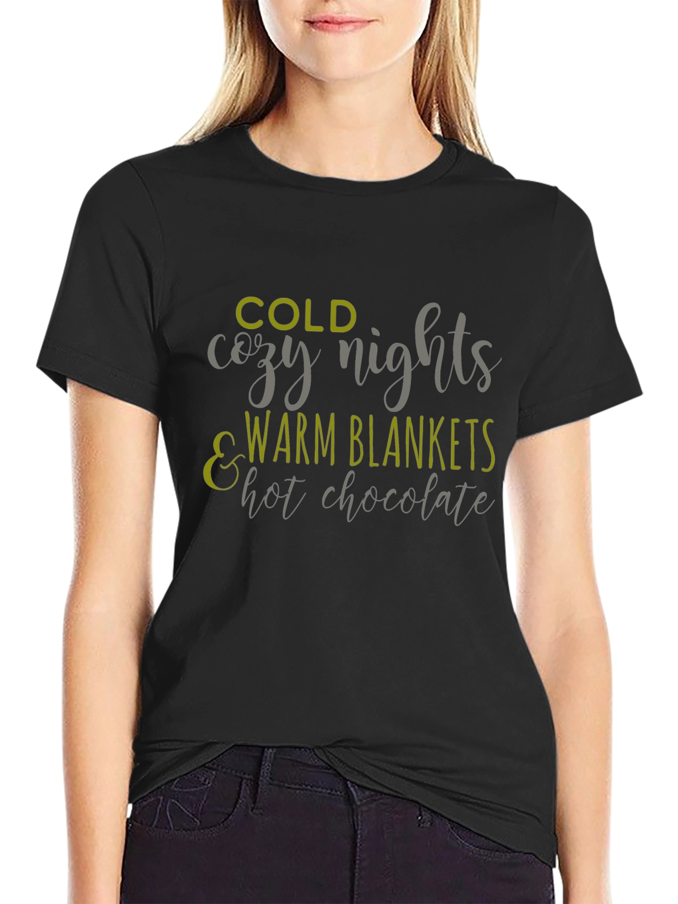 Cozy Winter Nights Graphic Tee - Warm & Stylish