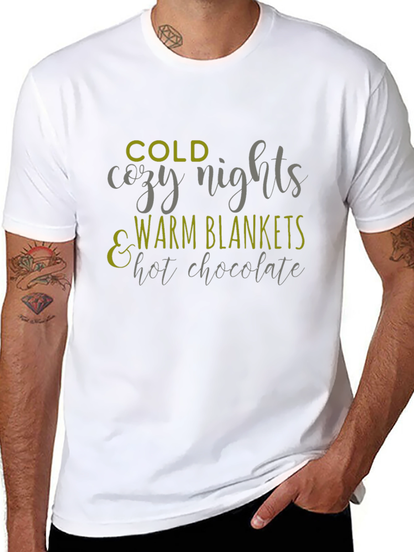 Cozy Winter Nights Graphic Tee - Warm & Stylish
