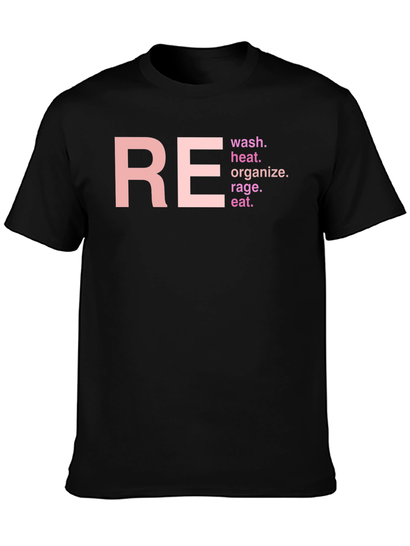 RE Wash Heat Organize Rage Eat T-Shirt